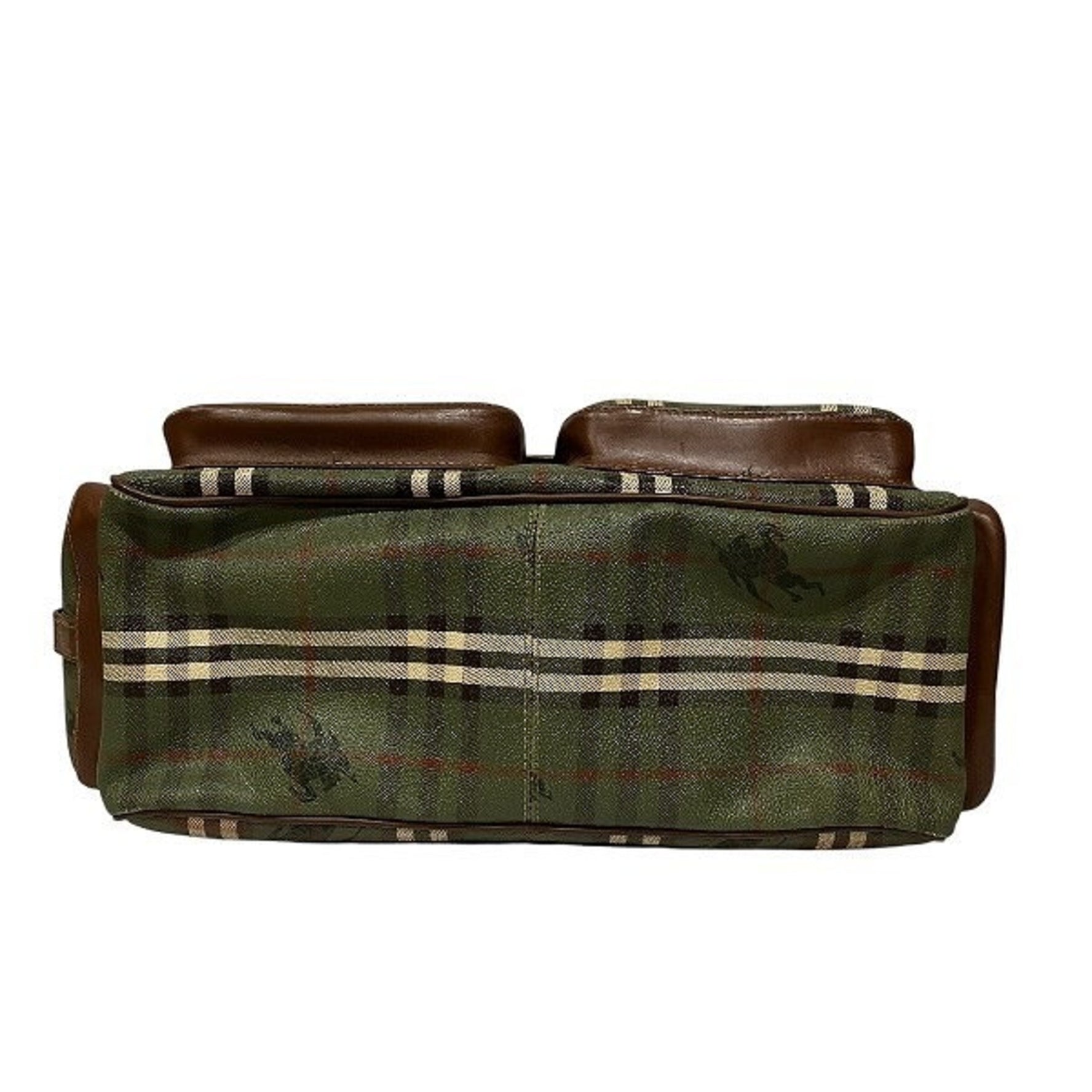 Burberry Green Check Bag Shoulder Men Women