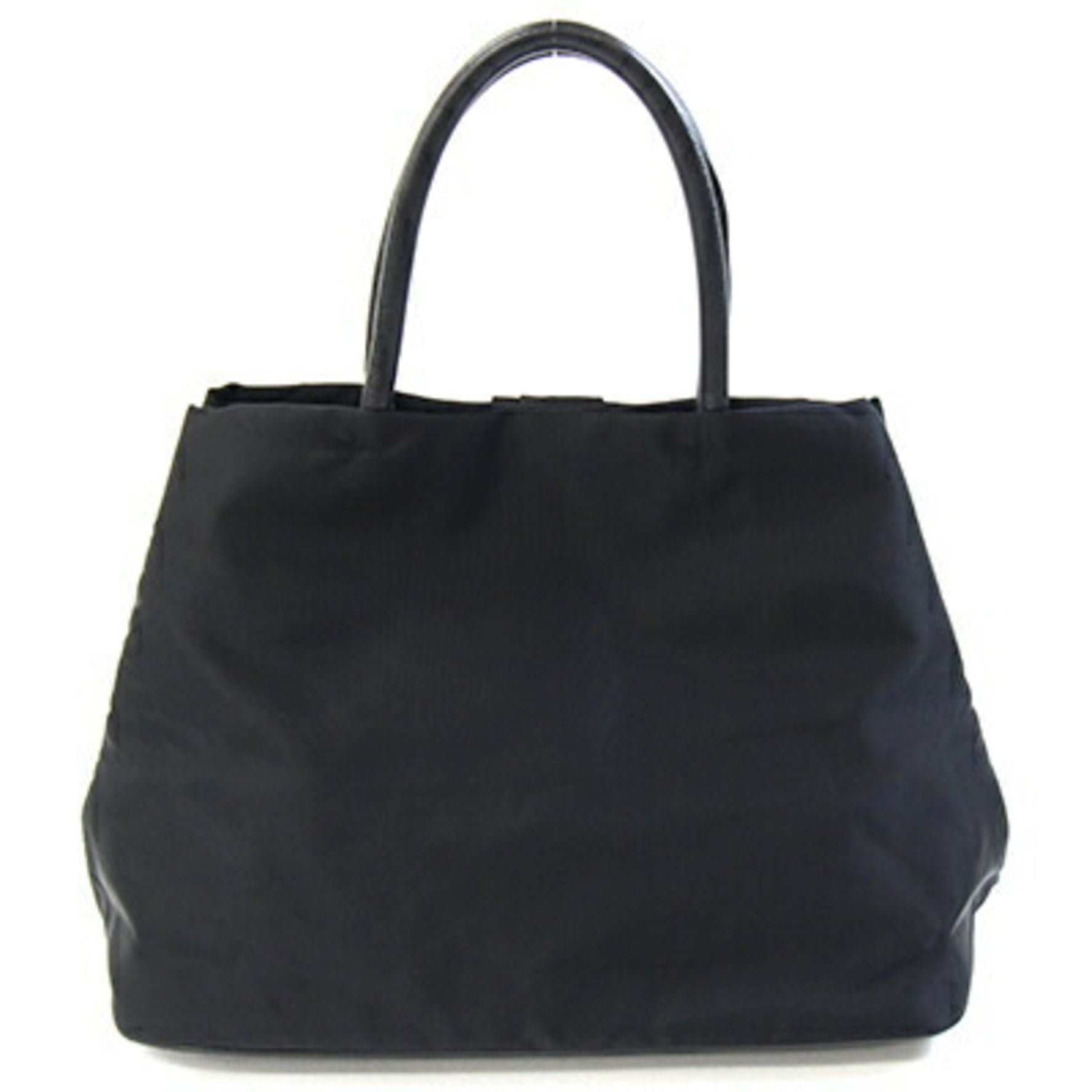 Prada Handbag Black Nylon and Leather Shoulder Bag with Ribbon