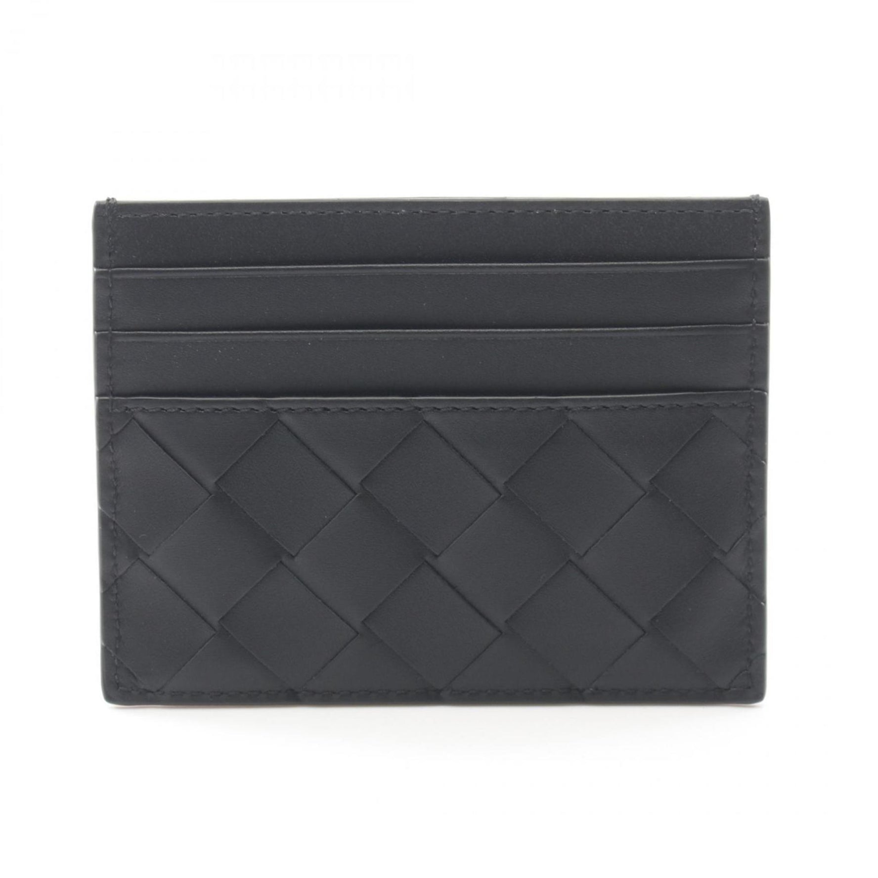 BOTTEGA VENETA Intrecciato Card Case Leather Men's Women's Black 743209VCPQ38803