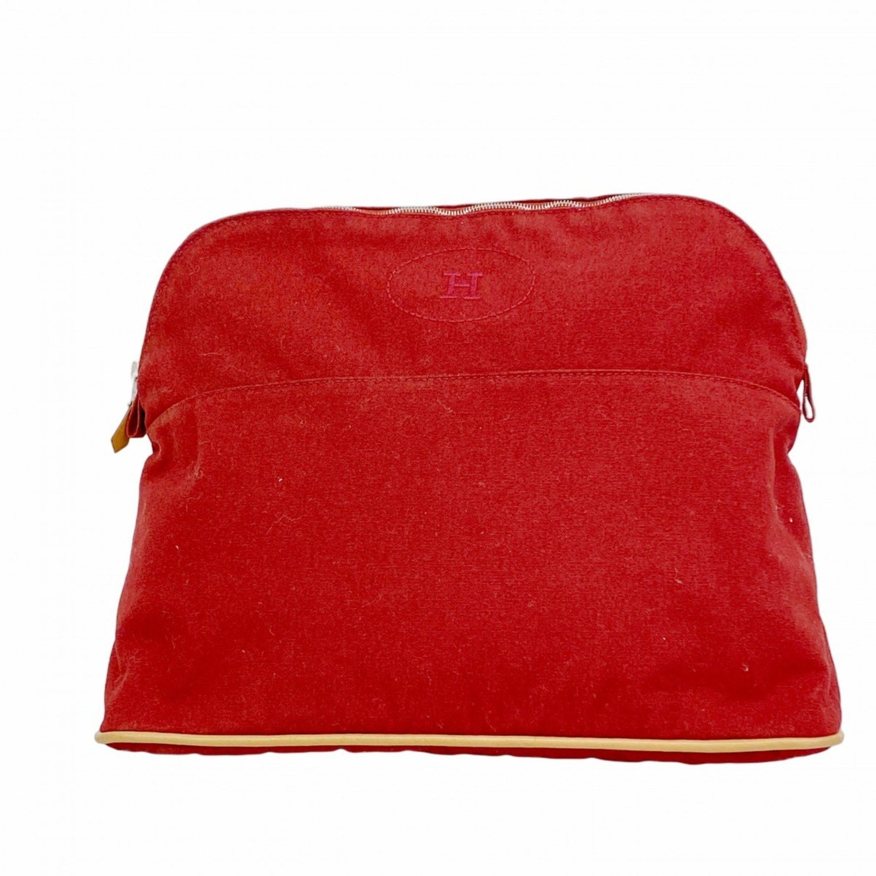 Hermes Bolide Pouch TGM Canvas Red