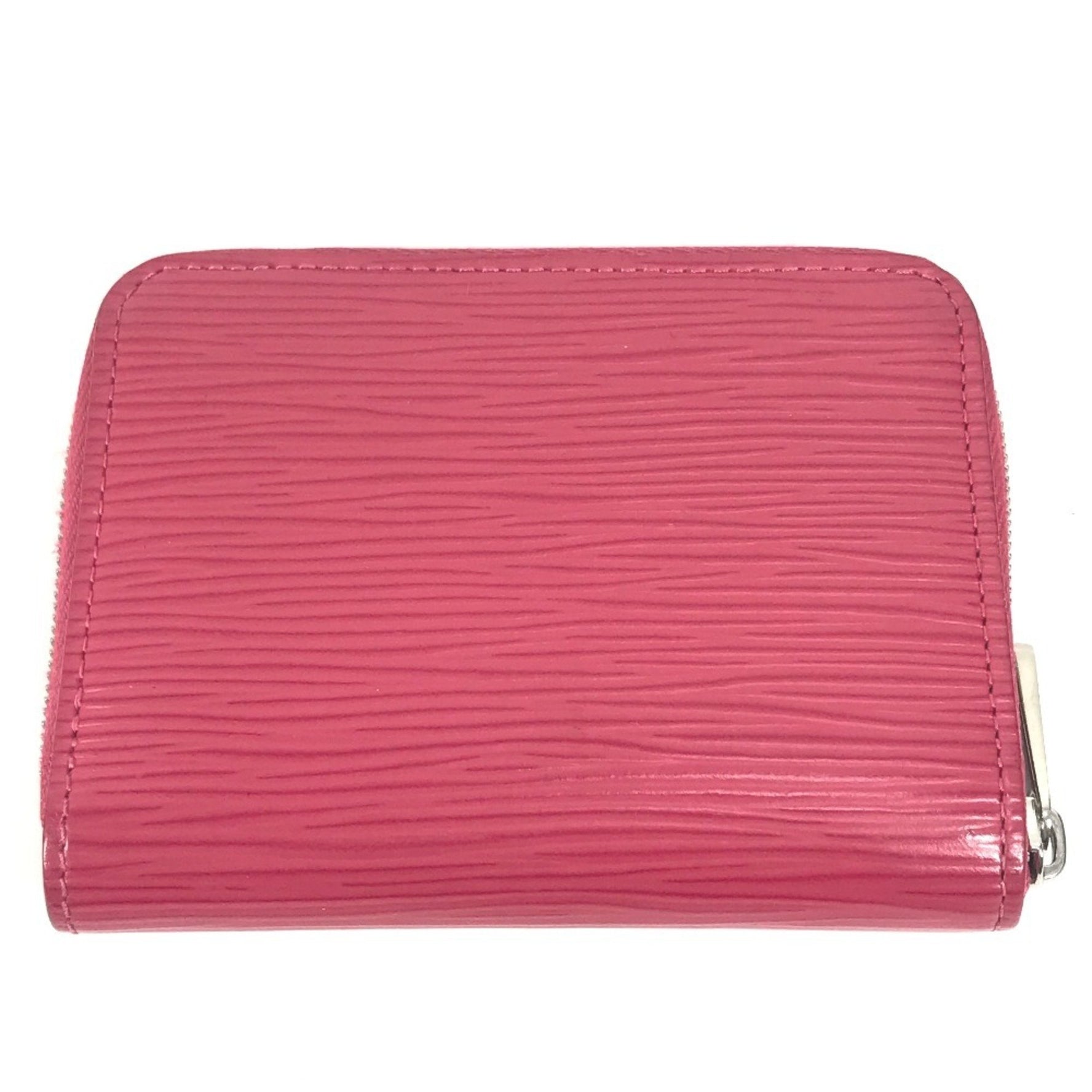 Louis Vuitton Epi Zipper Coin Purse Wallet Round Wallet/Coin Case Leather Fuchsia Pink