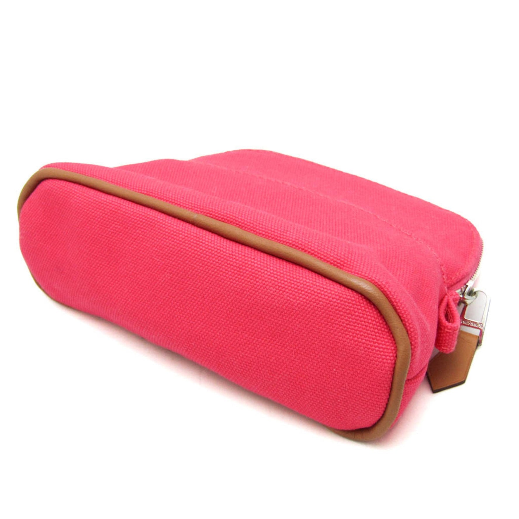 Hermes Bolide Mini Mini Women's Cotton,Leather Pouch Pink