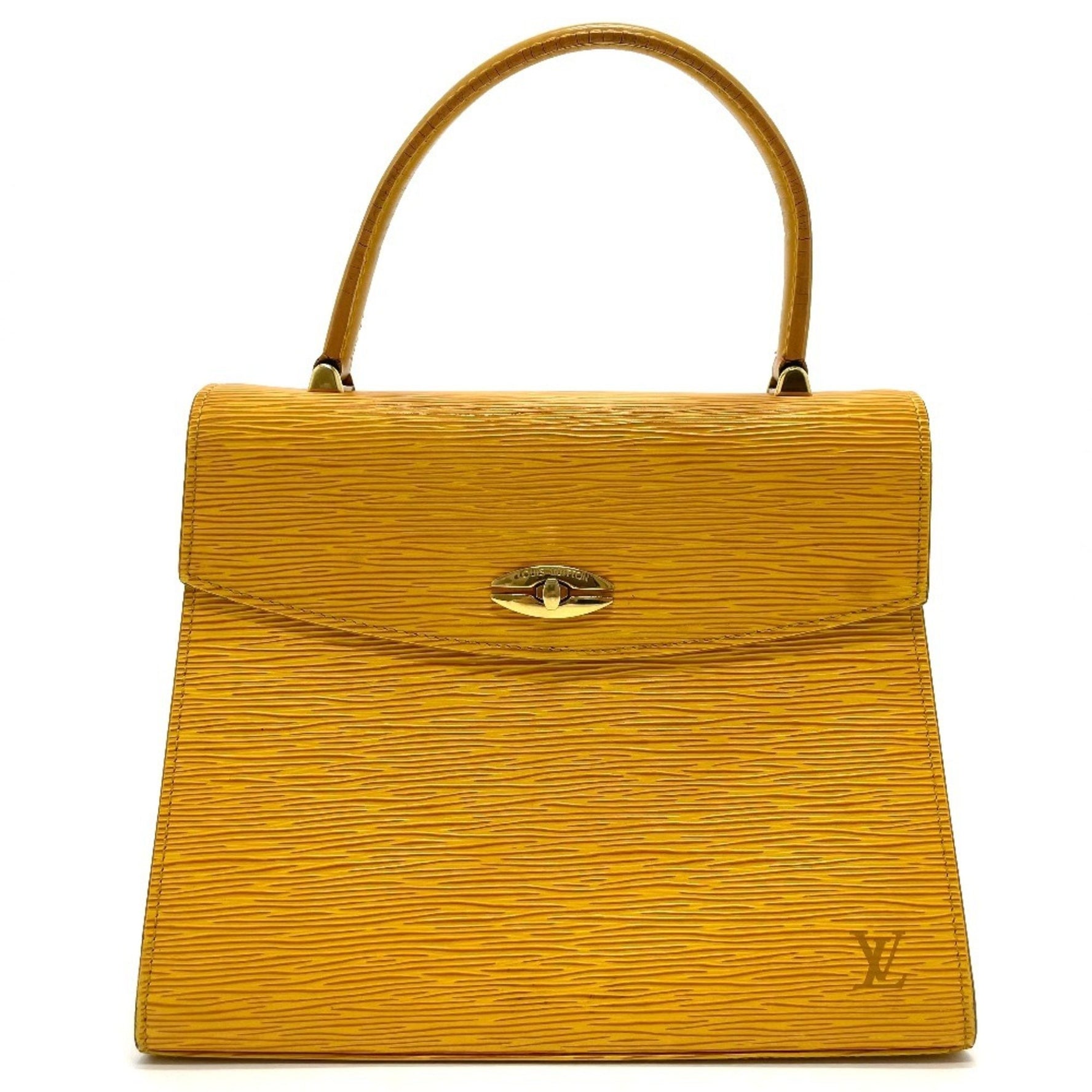 LOUIS VUITTON M52379 Epi Malesherbes Square Handbag in Leather, Women's, Tassili Yellow