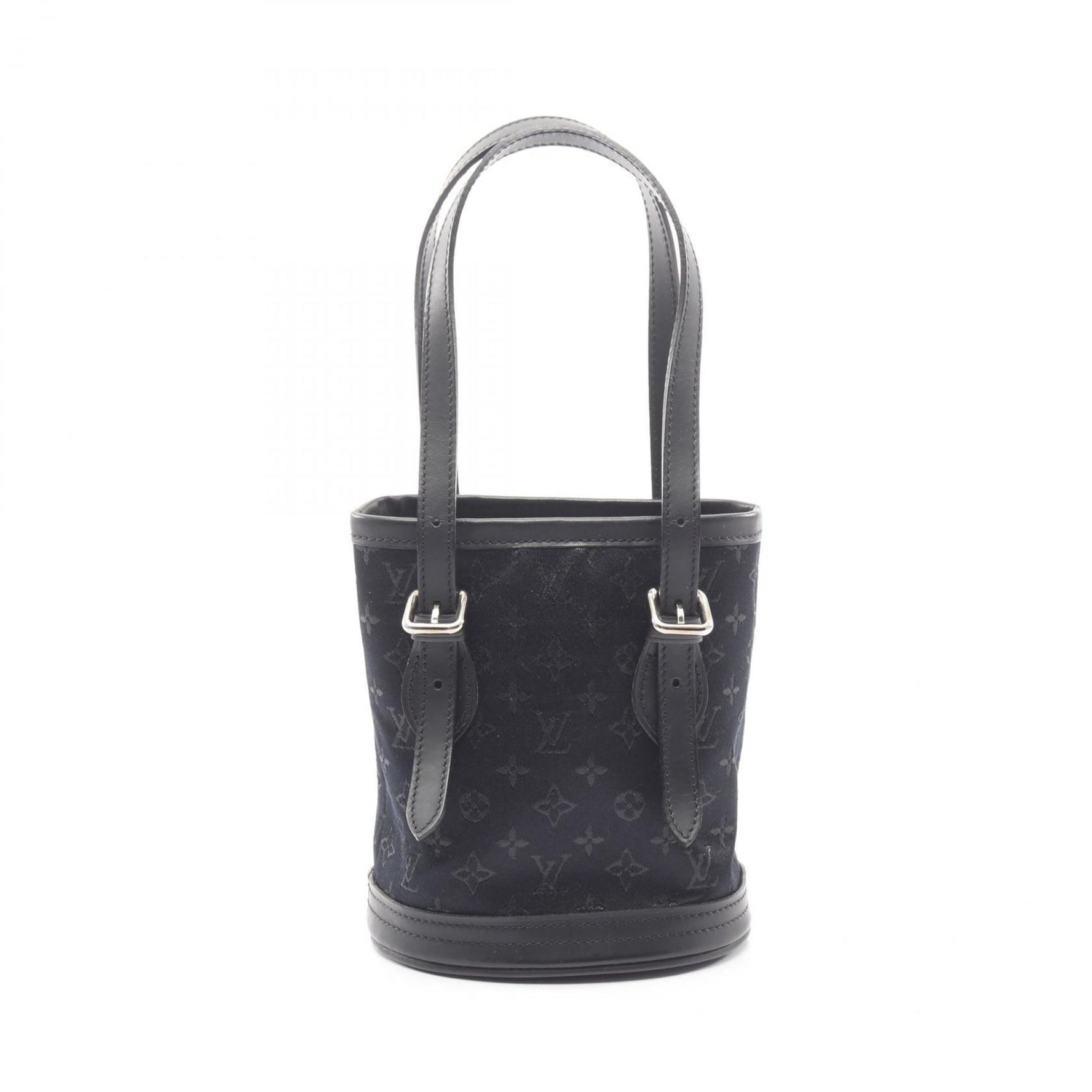 Louis Vuitton Little Bucket Monogram Satin Handbag, Fabric and Leather