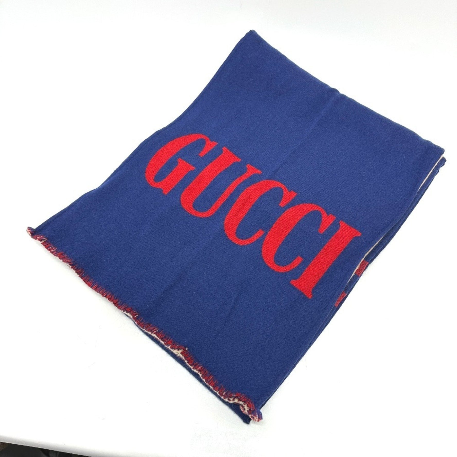 GUCCI Wool Scarf for Women, Blue