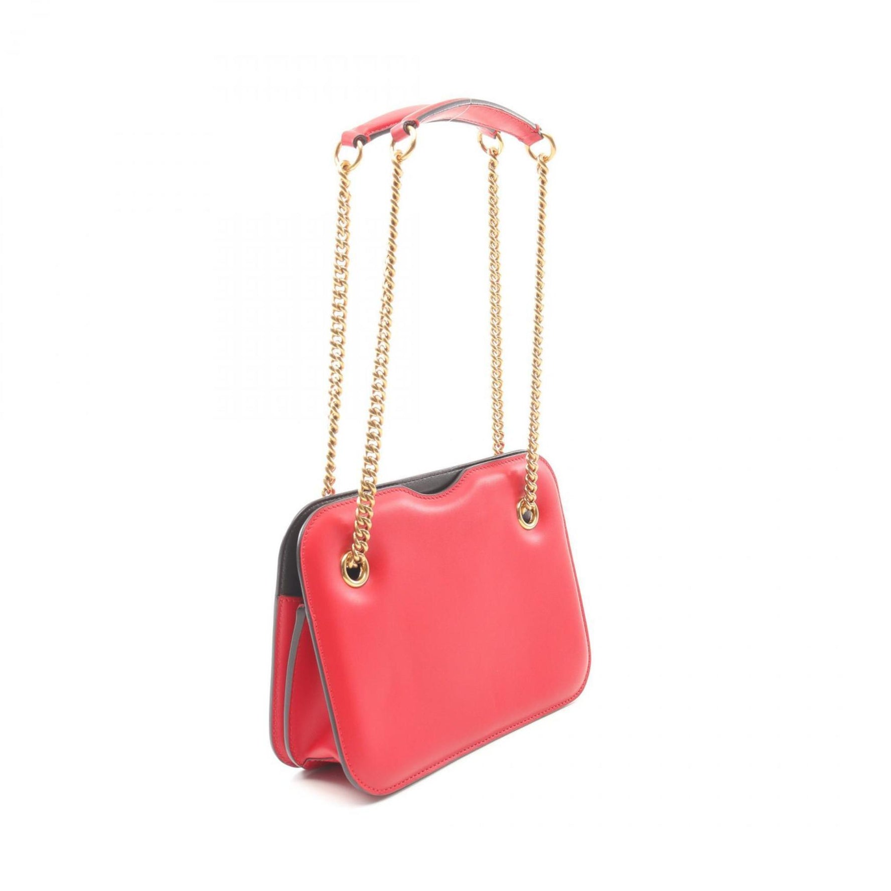 Fendi Karligraphy Shoulder Bag, Leather, Red