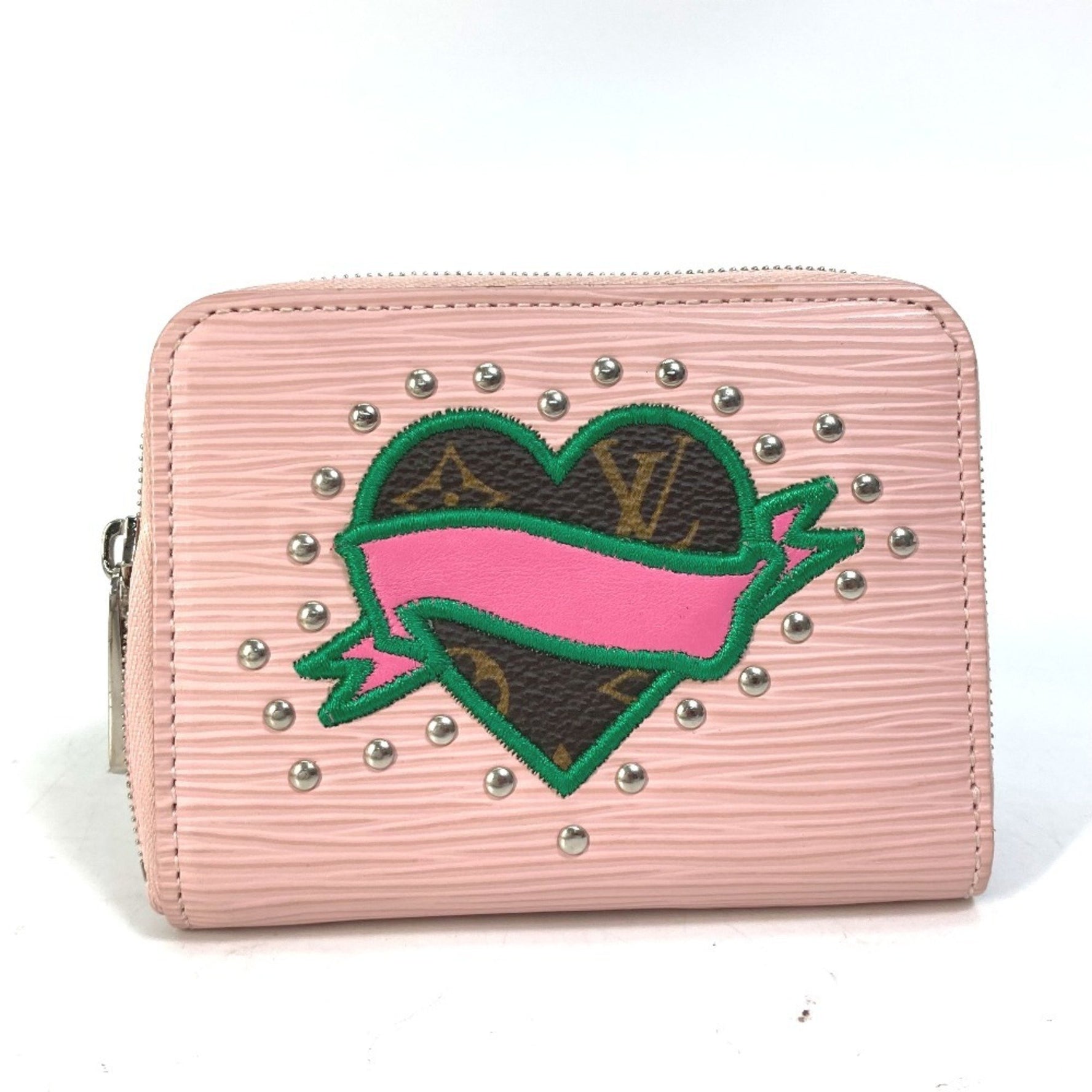 LOUIS VUITTON M63723 Epi Stories Zippy Coin Purse, Wallet with Zip-Around Closure, Leather, Women's, Pink