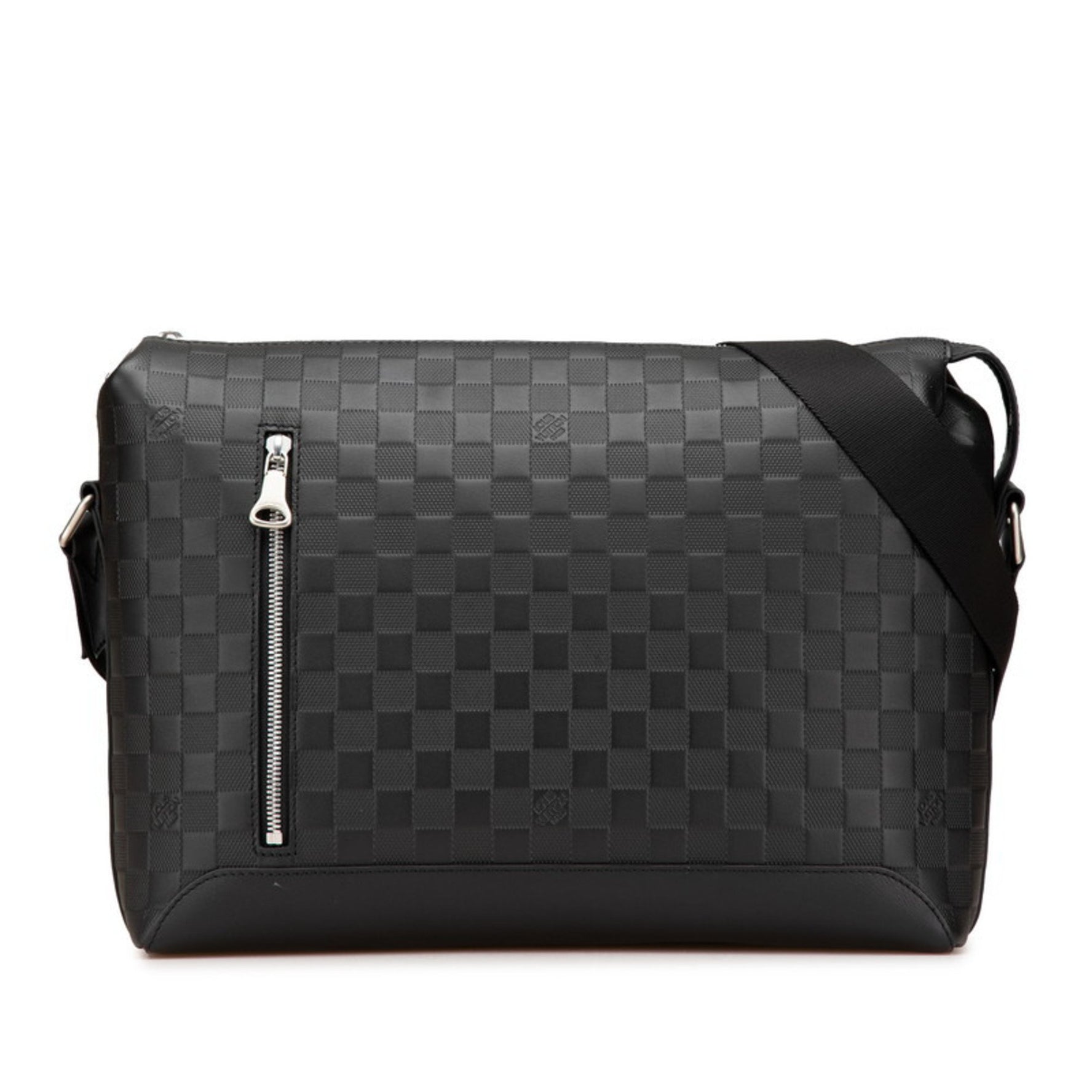 Louis Vuitton Damier Infini Discovery Messenger MM Shoulder Bag Onyx Black Leather