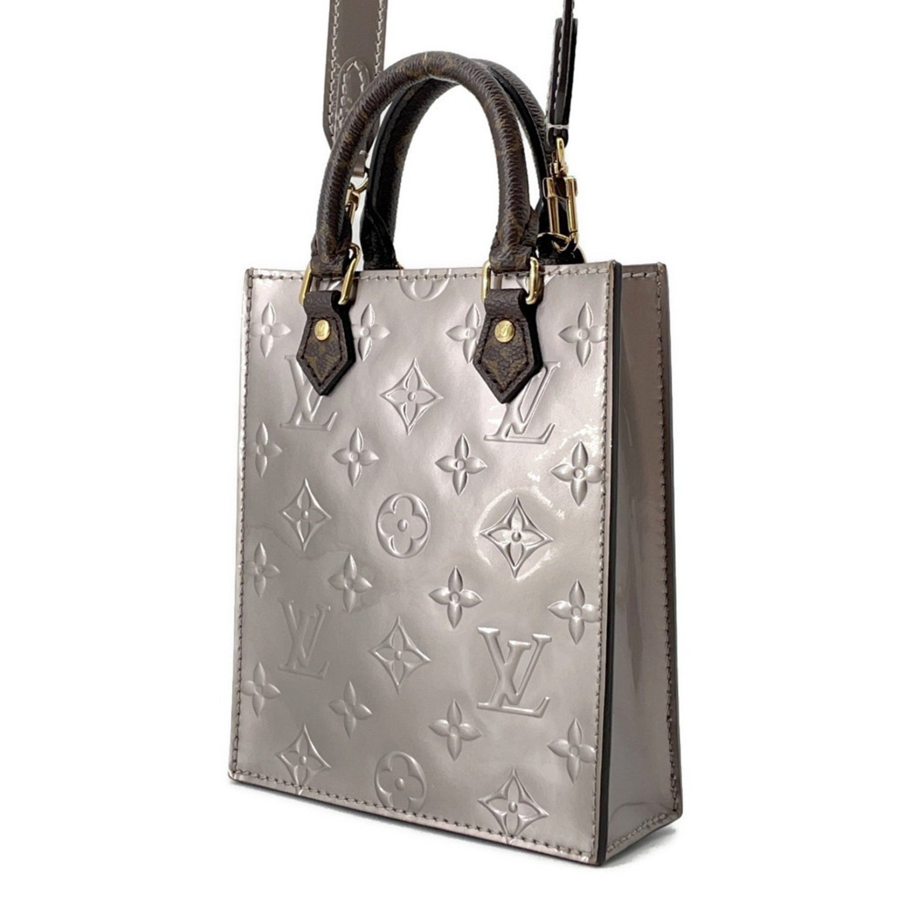 Louis Vuitton Monogram Vernis Petite Sac Plat Handbag Shoulder Bag
