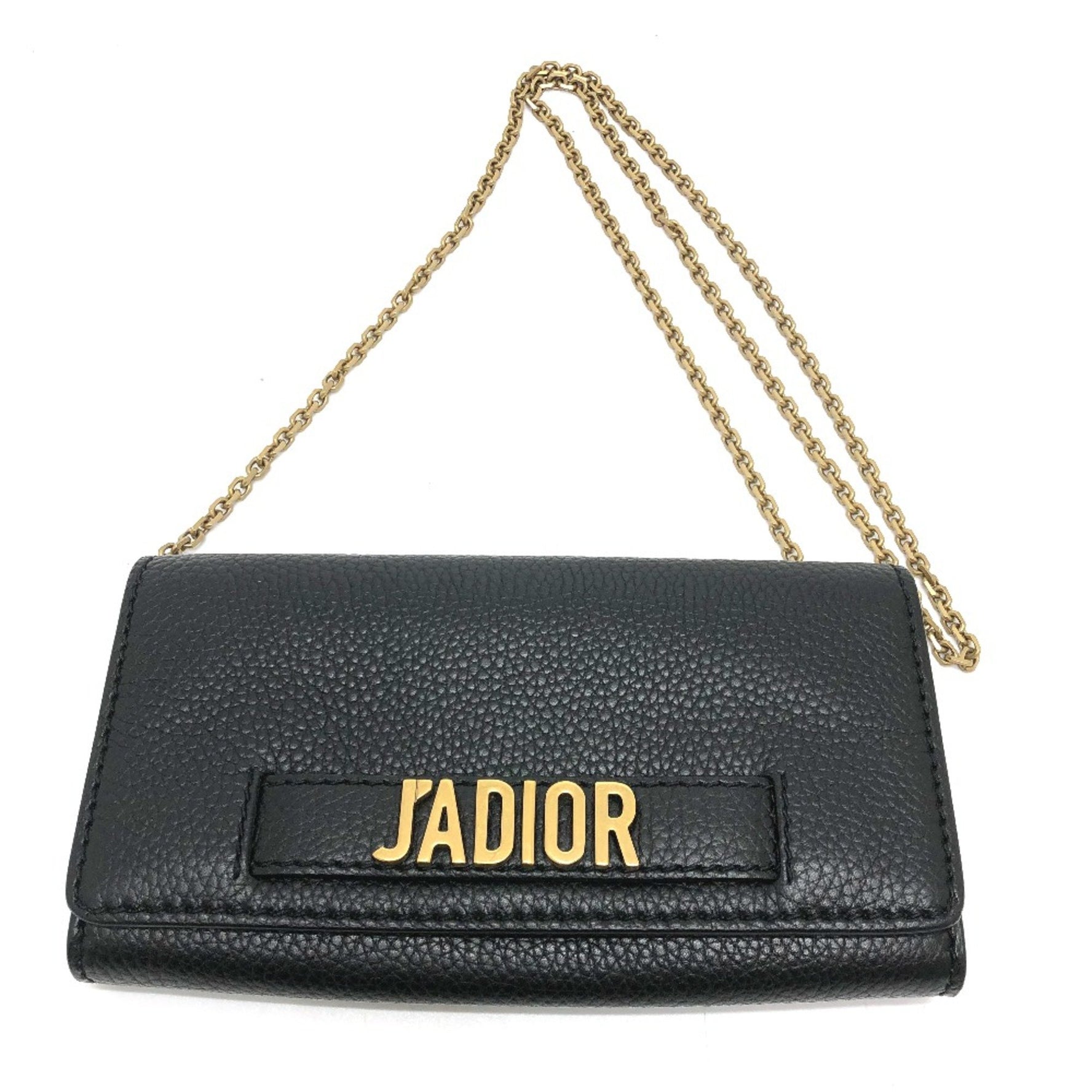 Christian Dior Logo/Crossbody bag chain wallet Shoulder Bag GoldHardware