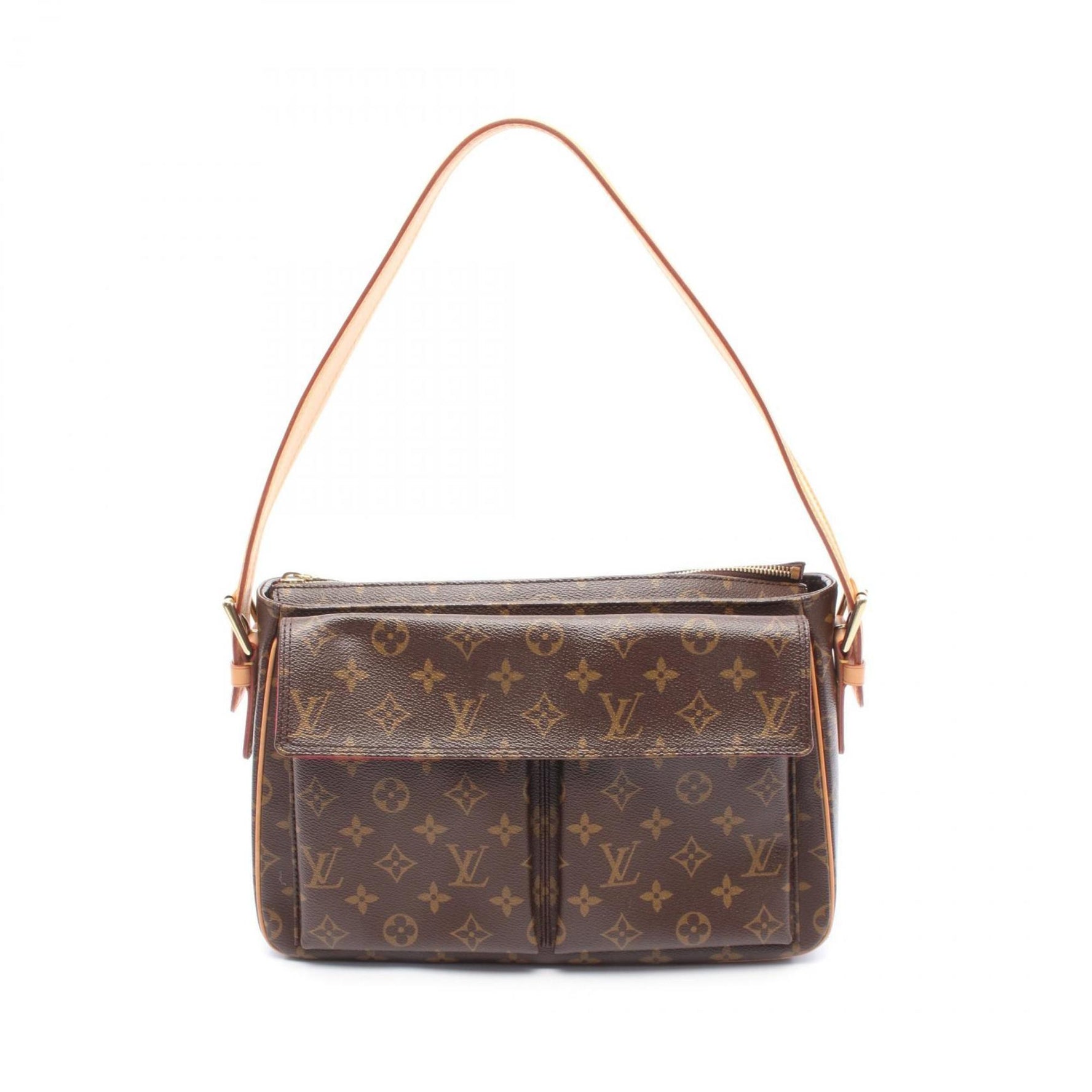 Louis Vuitton Viva Cite GM Monogram Shoulder Bag Coated Canvas Leather