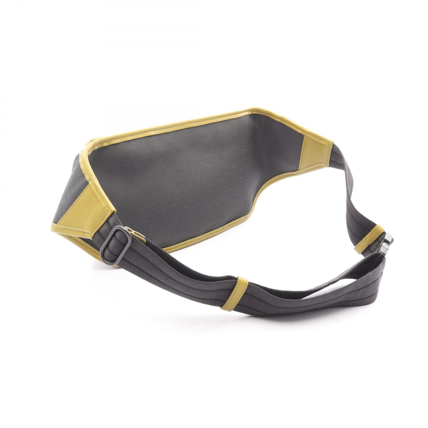 Bottega Veneta Intrecciato Waist Bag, Body Canvas and Leather, Gray, Yellow, Green