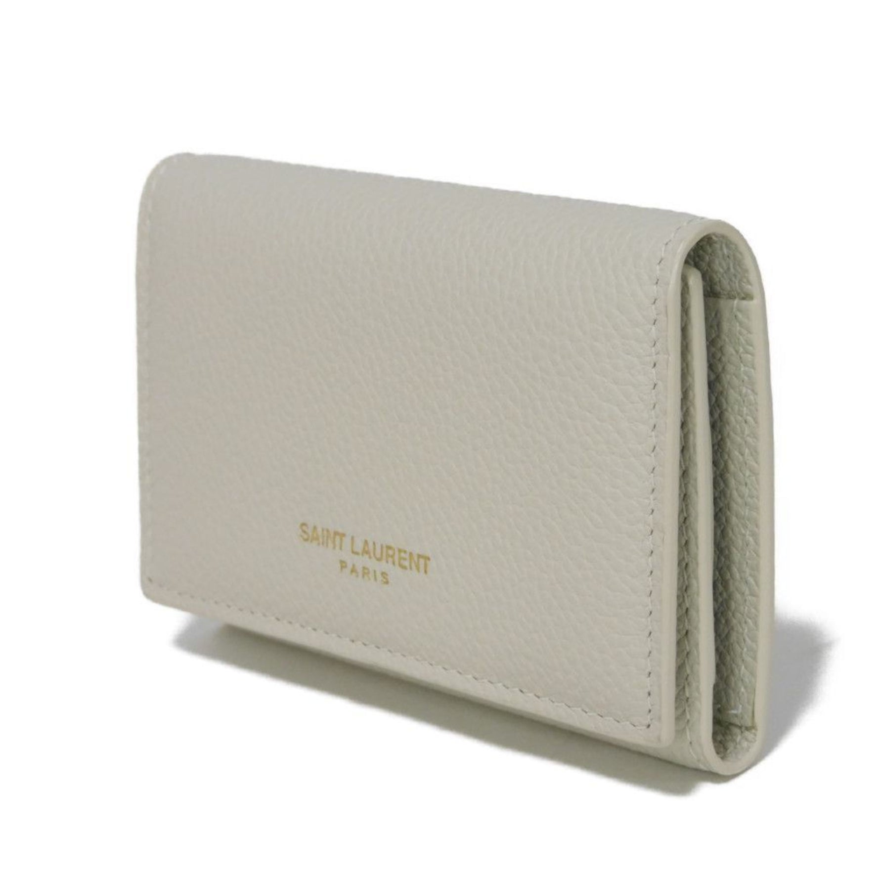 Yves Saint Laurent Saint Laurent Paris 6-ring key case, holder, grain, ivory, foil stamping, snap button, crema soft, 360432, B680J, 9207, for men and women