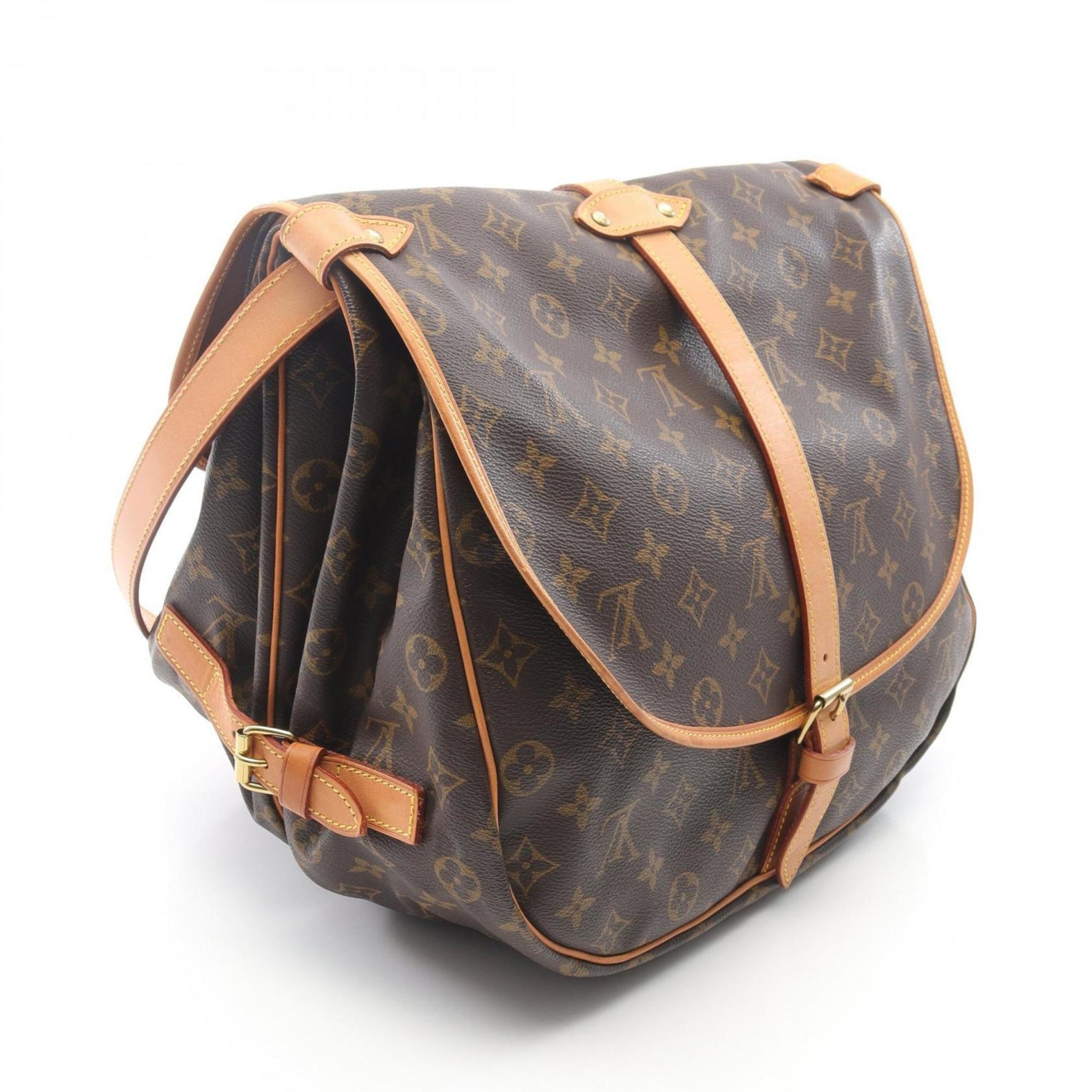 Louis Vuitton Saumur 35 Shoulder Bag, Coated Canvas and Leather, Monogram, Brown