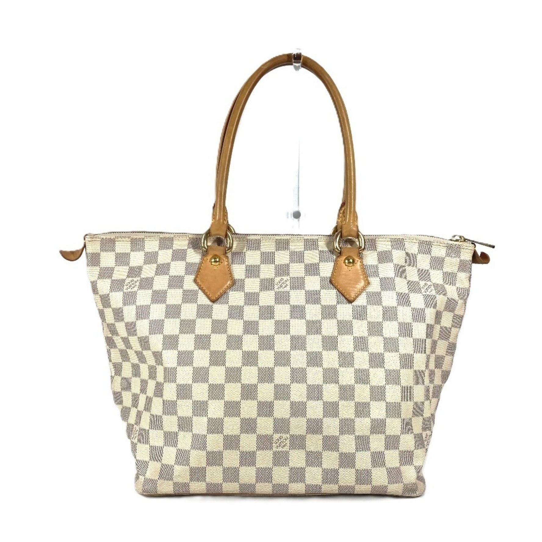 Louis Vuitton Damier Azur Saleya MM Bag Shoulder Tote Canvas