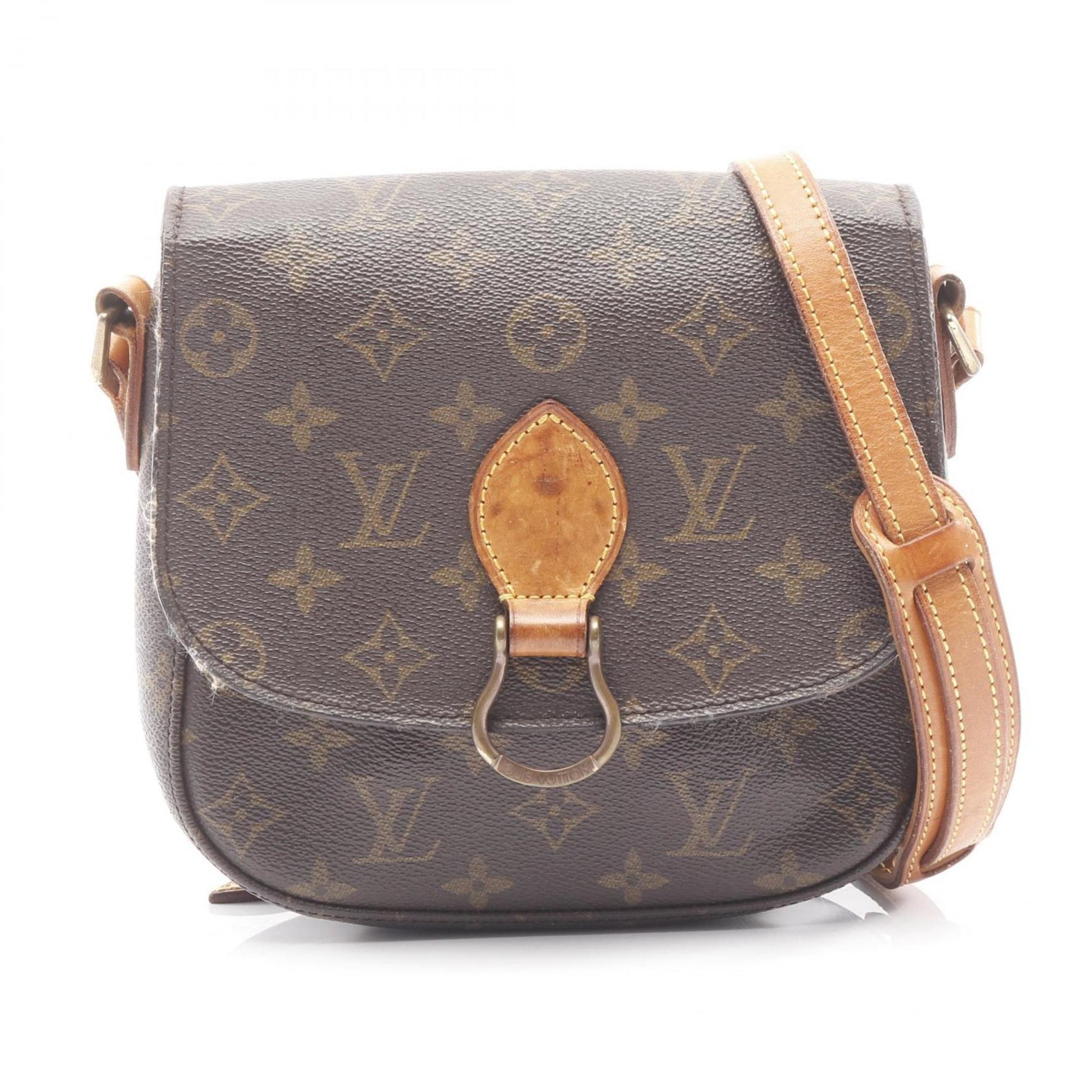 Louis Vuitton Saint-Cloud MM Shoulder Bag, Coated Canvas and Leather, Monogram, Brown