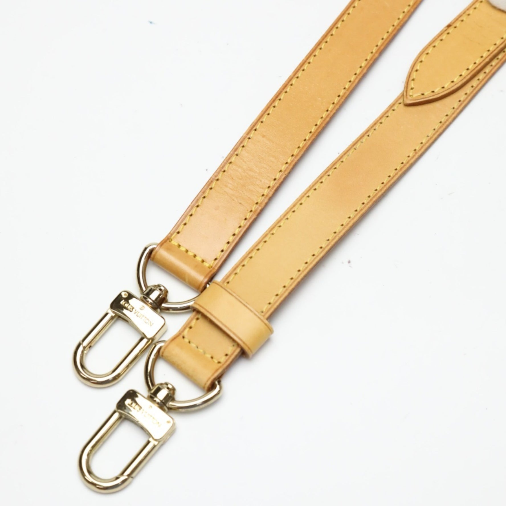 LOUIS VUITTON Shoulder Strap Adjustable for Keepall Bandouliere Bags Tanned Leather Beige LV