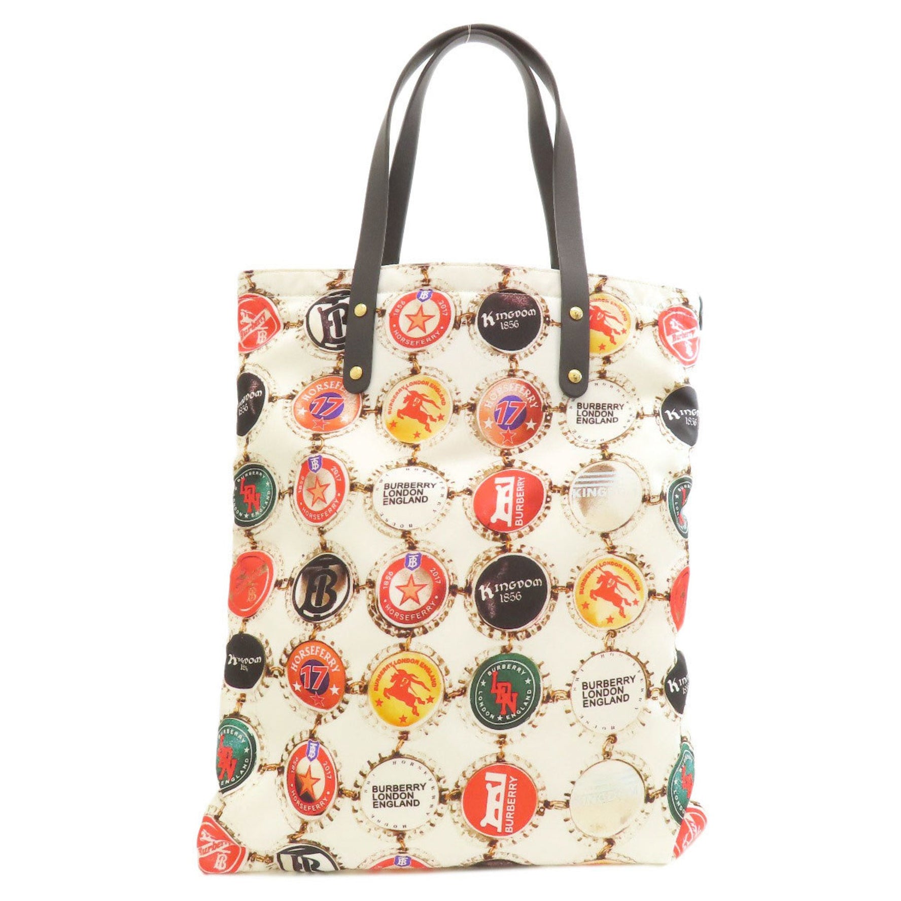 Burberry Bottle Cap Print Tote Bag Nylon Material Women's BURBERRY