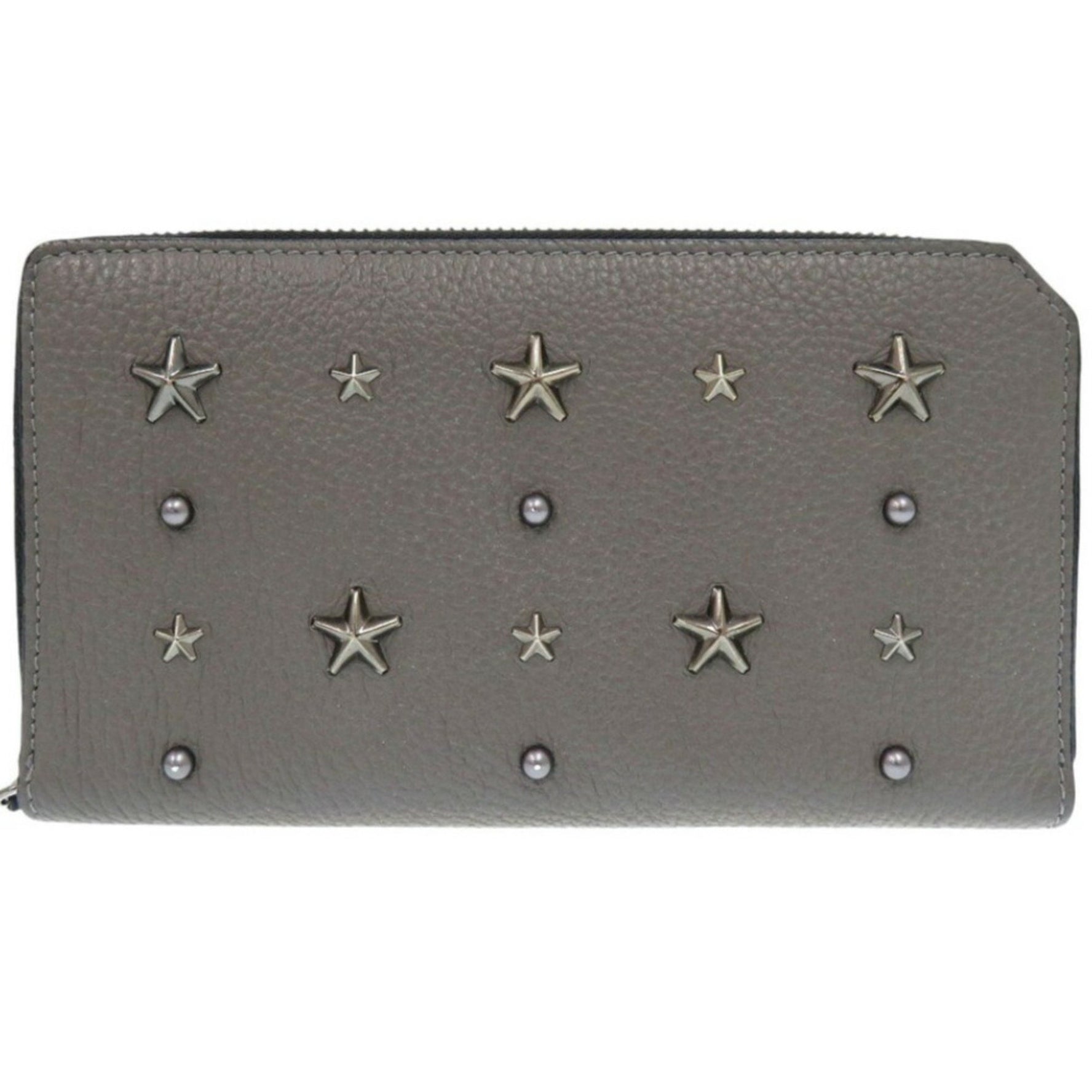 Jimmy Choo Star Studs Grey Long Wallet 1313