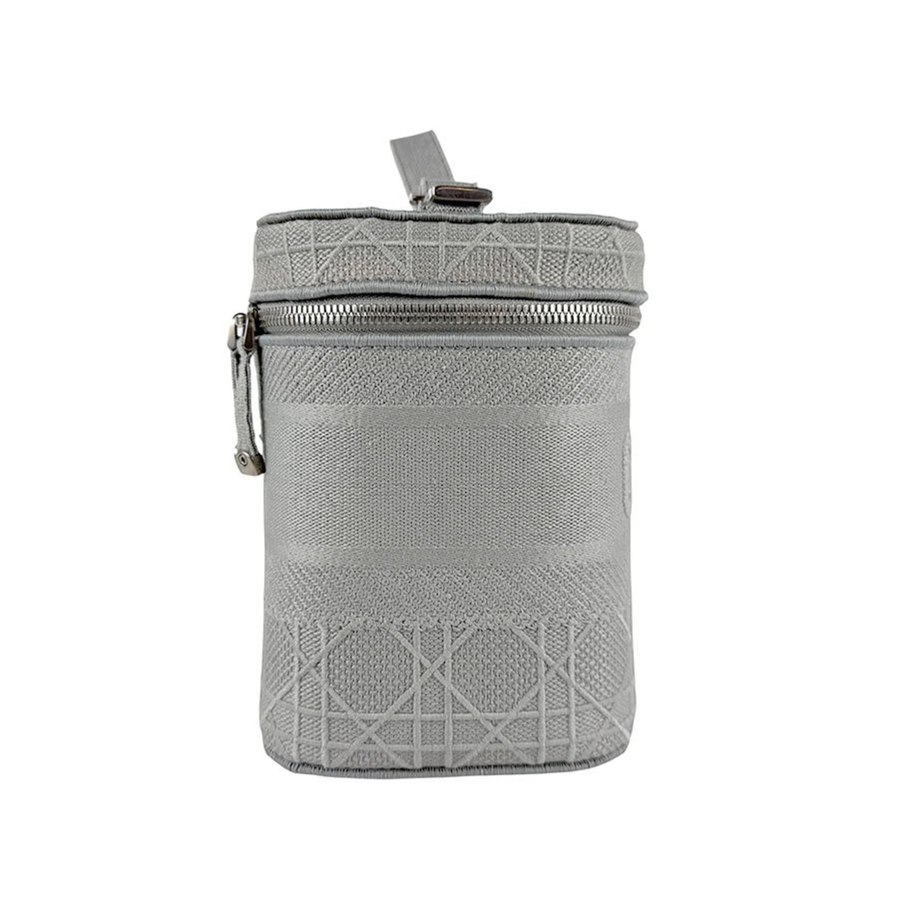 Christian Dior handbag vanity bag in grey canvas