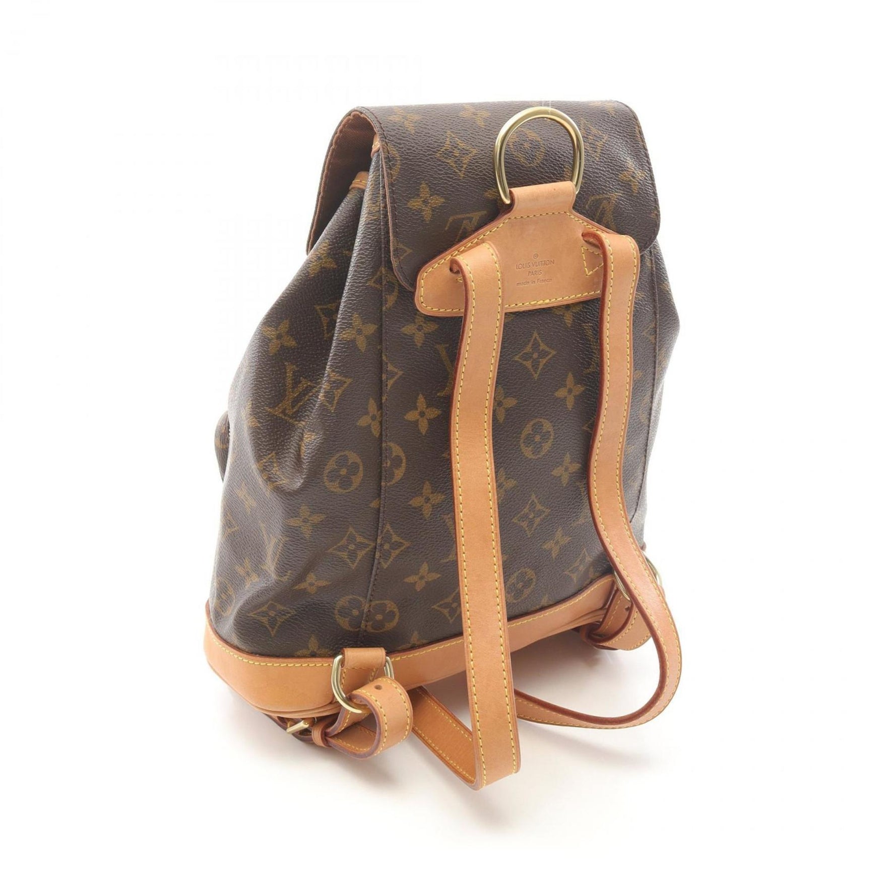 Louis Vuitton Montsouris MM Backpack, Coated Canvas and Leather, Monogram, Brown