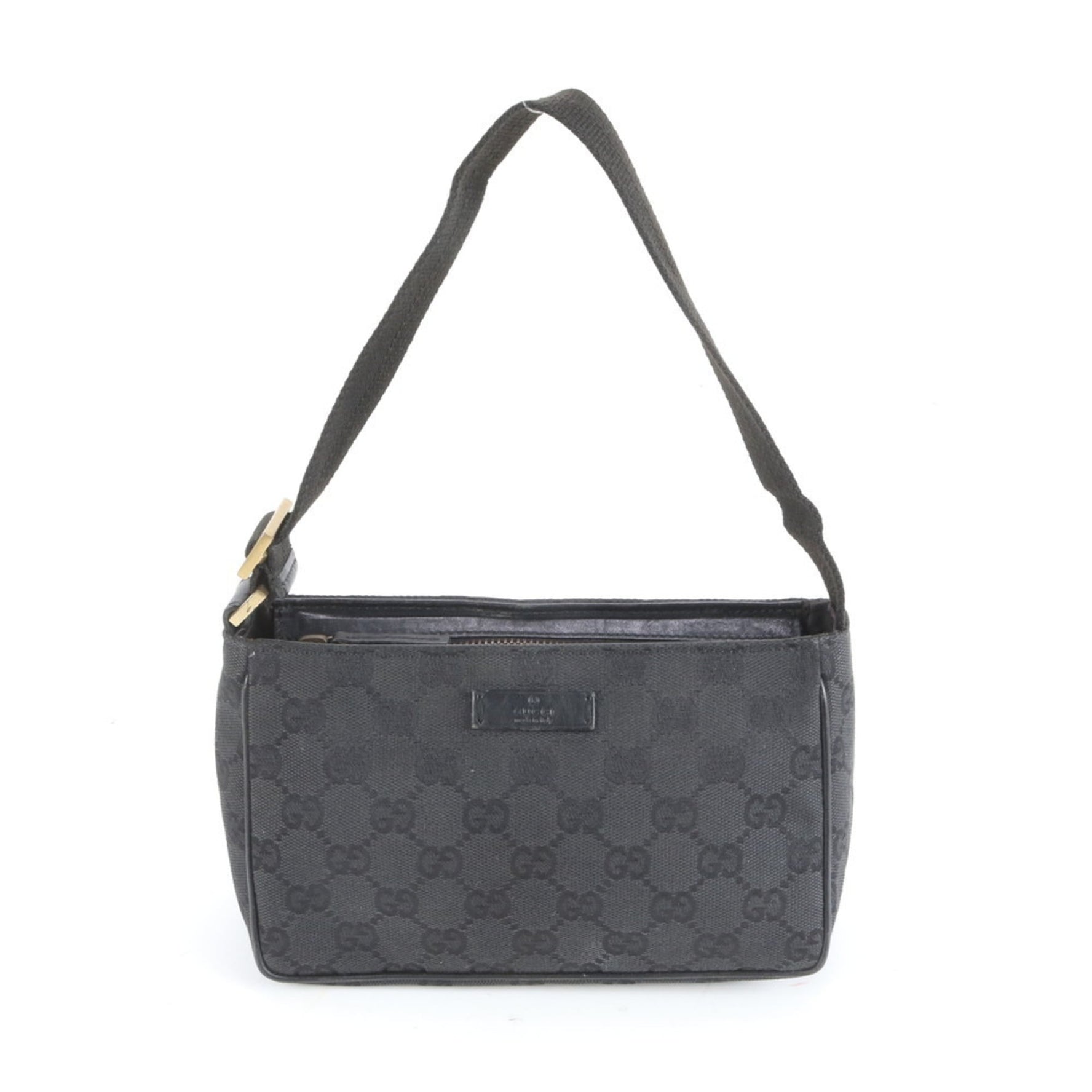 Gucci GG Canvas Accessory Pouch Leather Shoulder Bag (One-Shoulder)