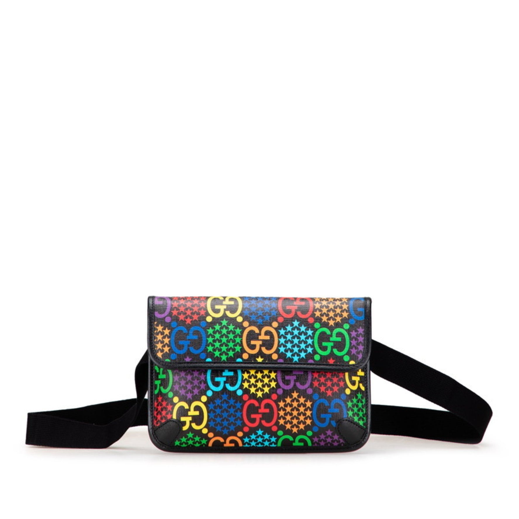Gucci GG Psychedelic Waist Bag/Body Bag Black/Multicolor Leather