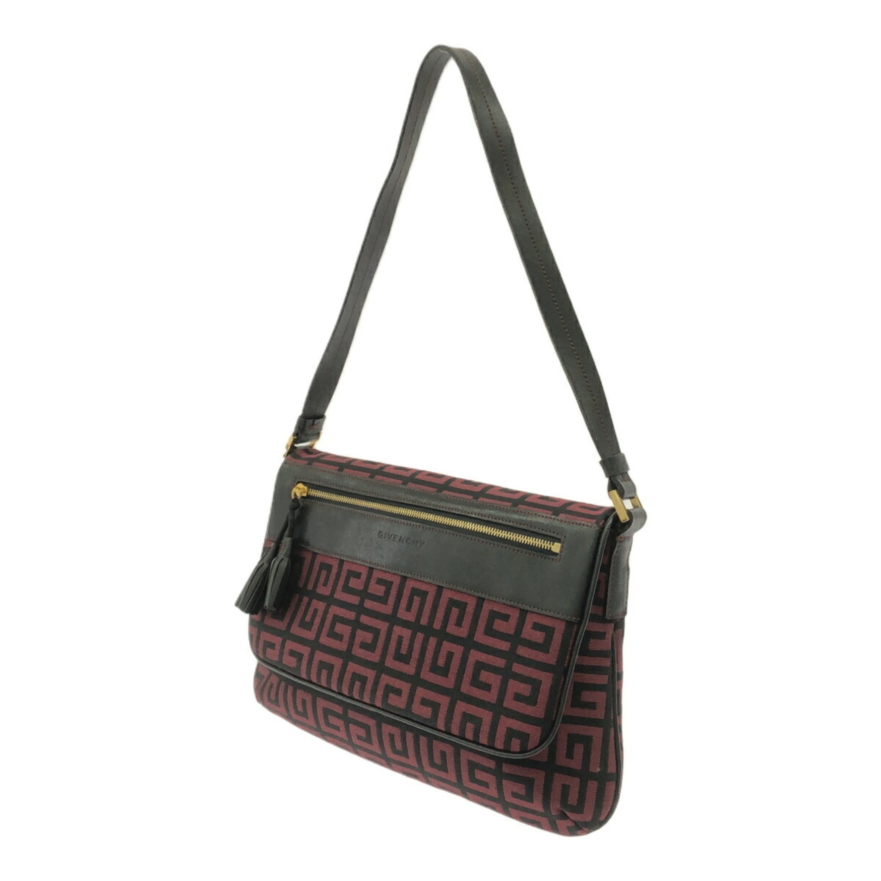 GIVENCHY Shoulder bag One handle Red Black Canvas Leather Mikunigaoka store