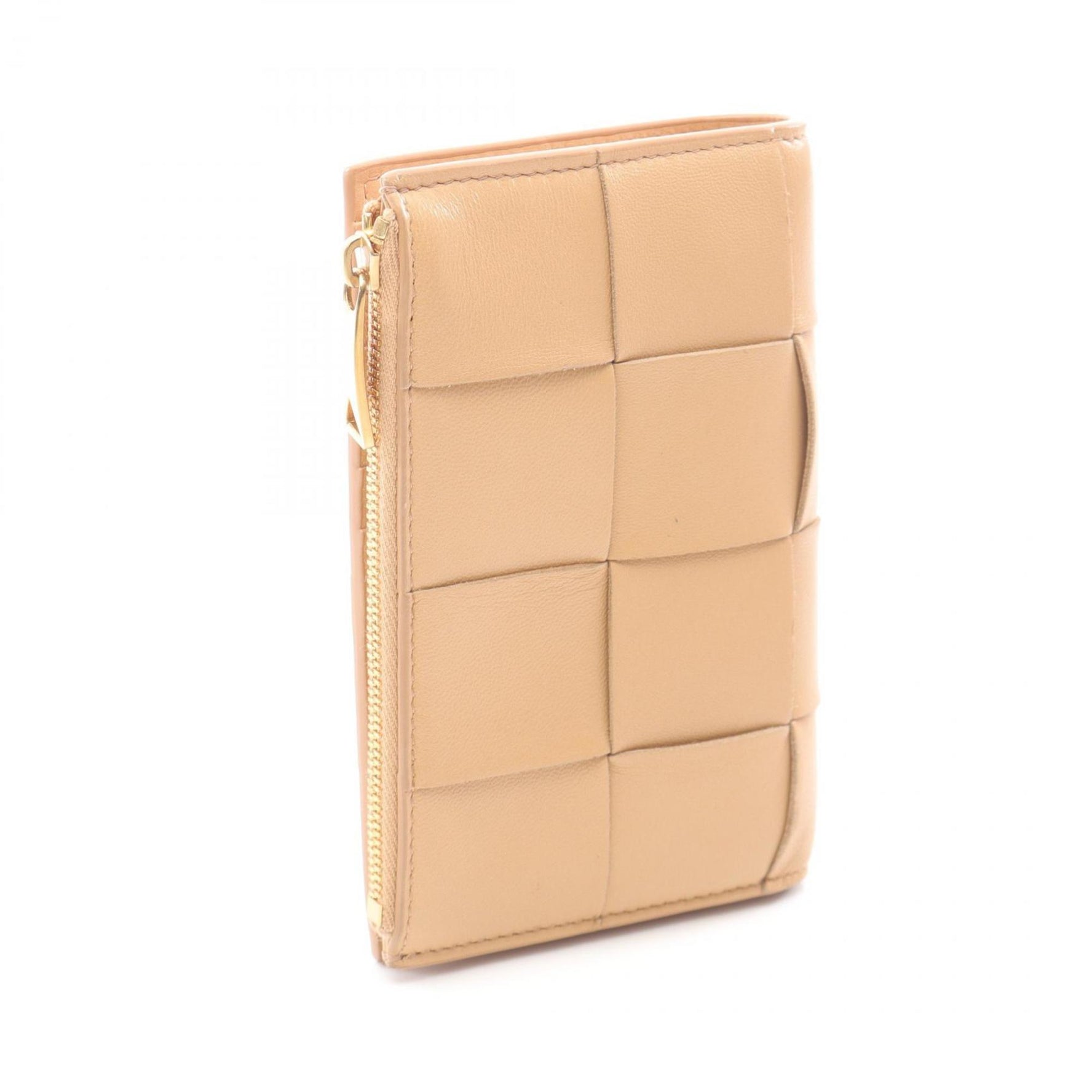 Bottega Veneta Small Cassette Maxi Intrecciato Bifold Wallet, Leather