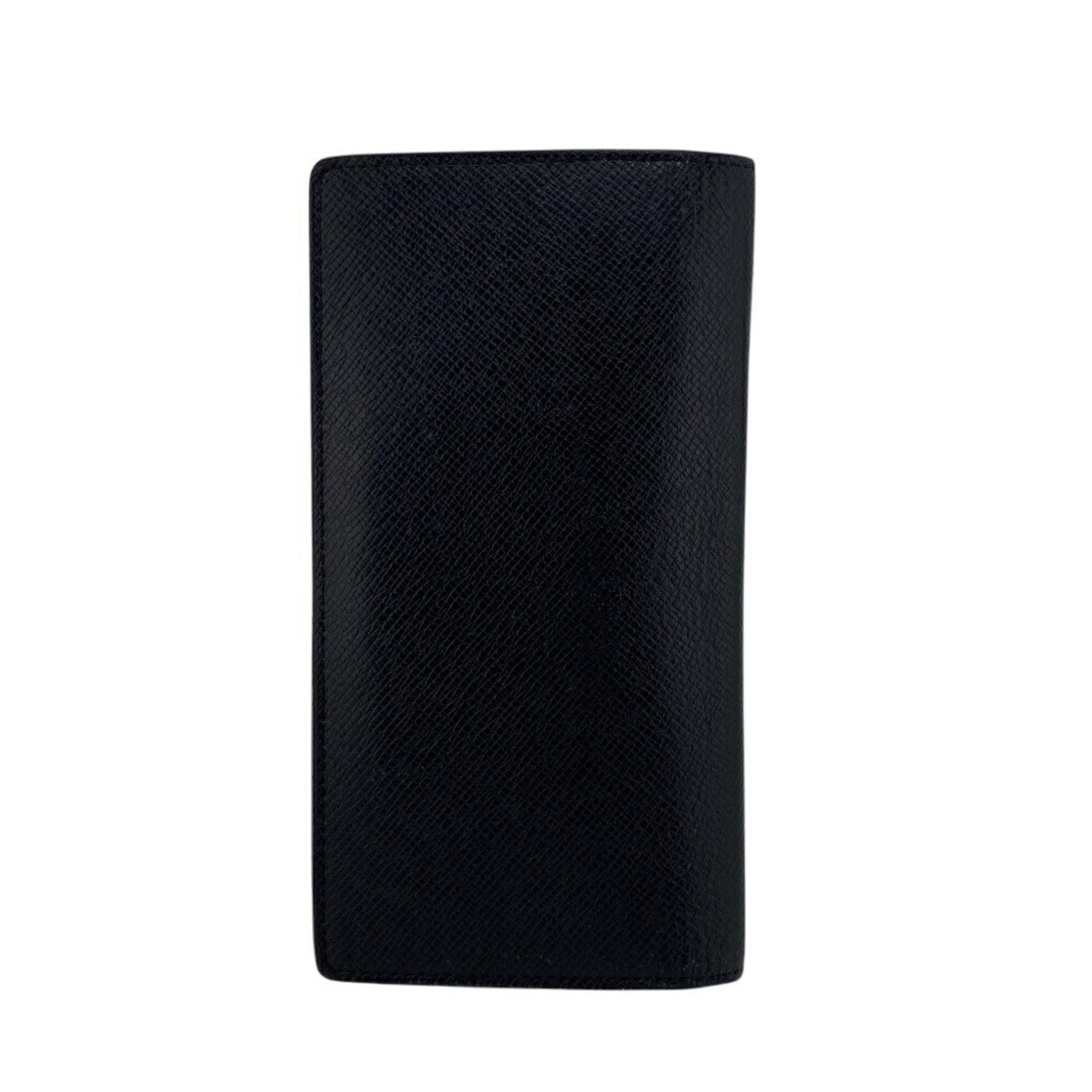 LOUIS VUITTON Louis Vuitton Wallet M30385 Portefeuille Plaza Bi-fold Long Taiga Black Men's