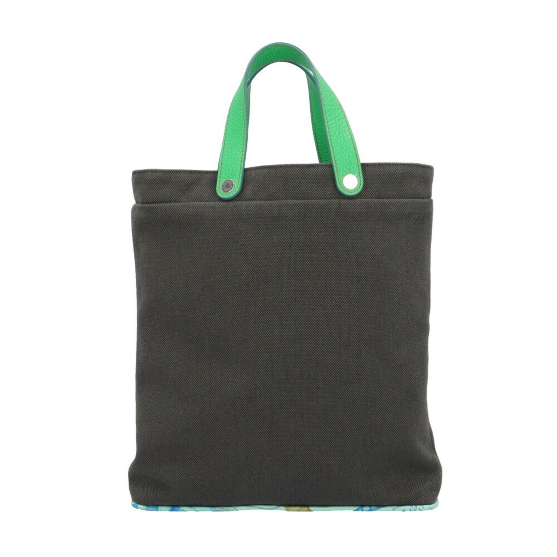 Hermes Petit H Handbag Canvas Grey