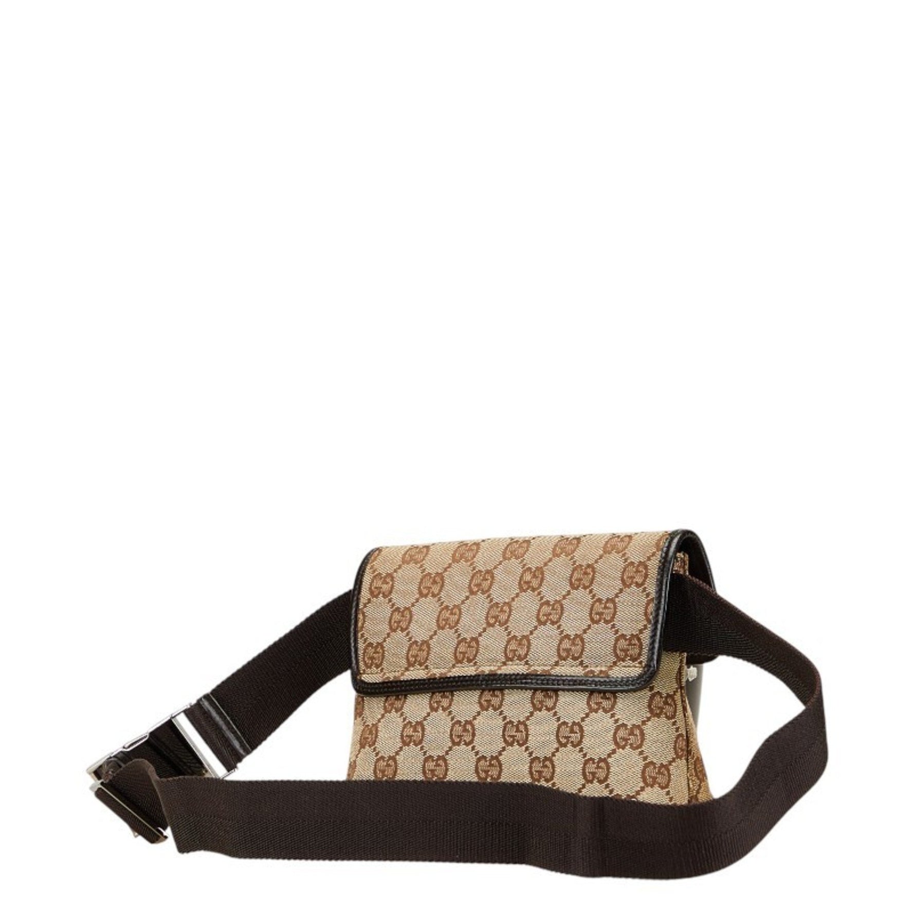 Gucci GG Canvas Waist Bag/Body Bag Beige/Brown Canvas/Leather