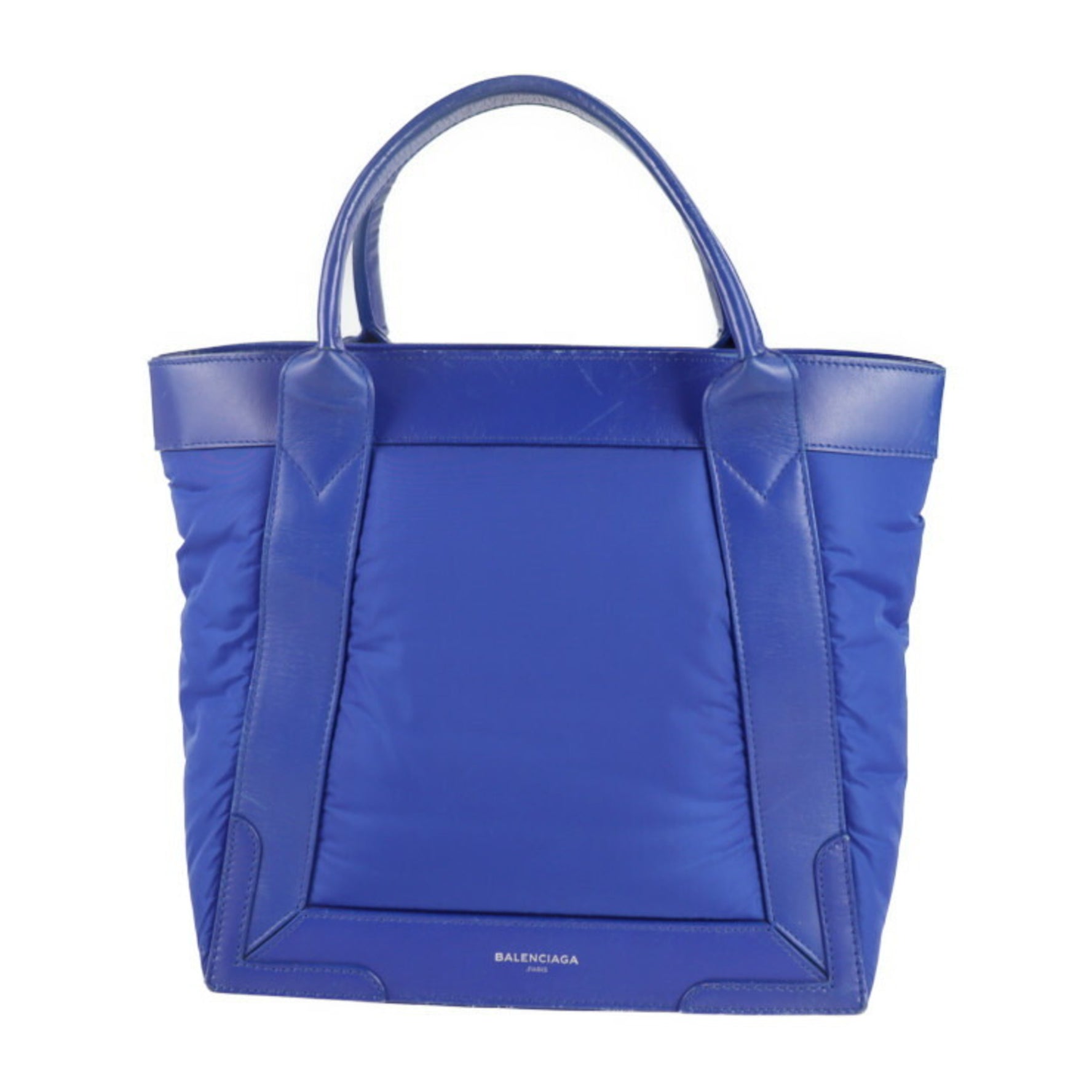 BALENCIAGA Balenciaga Kabas S Tote Bag Nylon Leather Blue Small Handbag PM