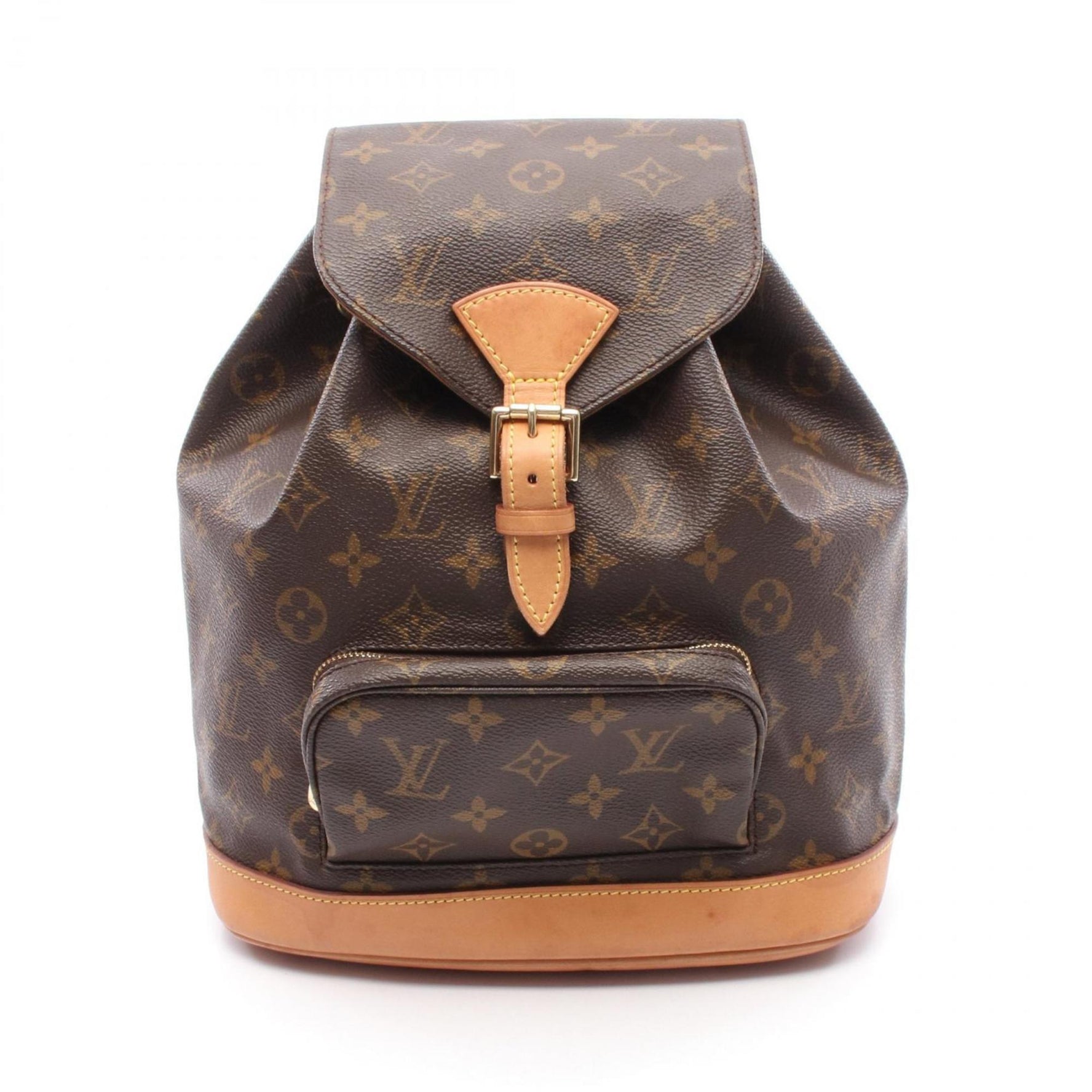 Louis Vuitton Montsouris MM Monogram Backpack Coated Canvas Leather