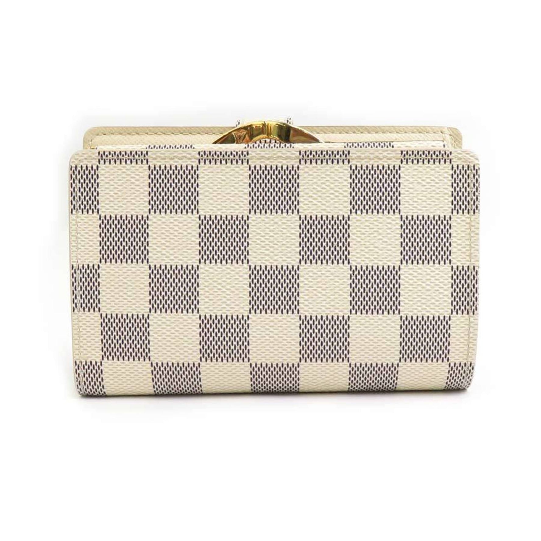 Louis Vuitton LOUIS VUITTON Bi-fold wallet Damier Azur Portefeuille Viennois canvas Ivory Men's Women's N61676 h30801a