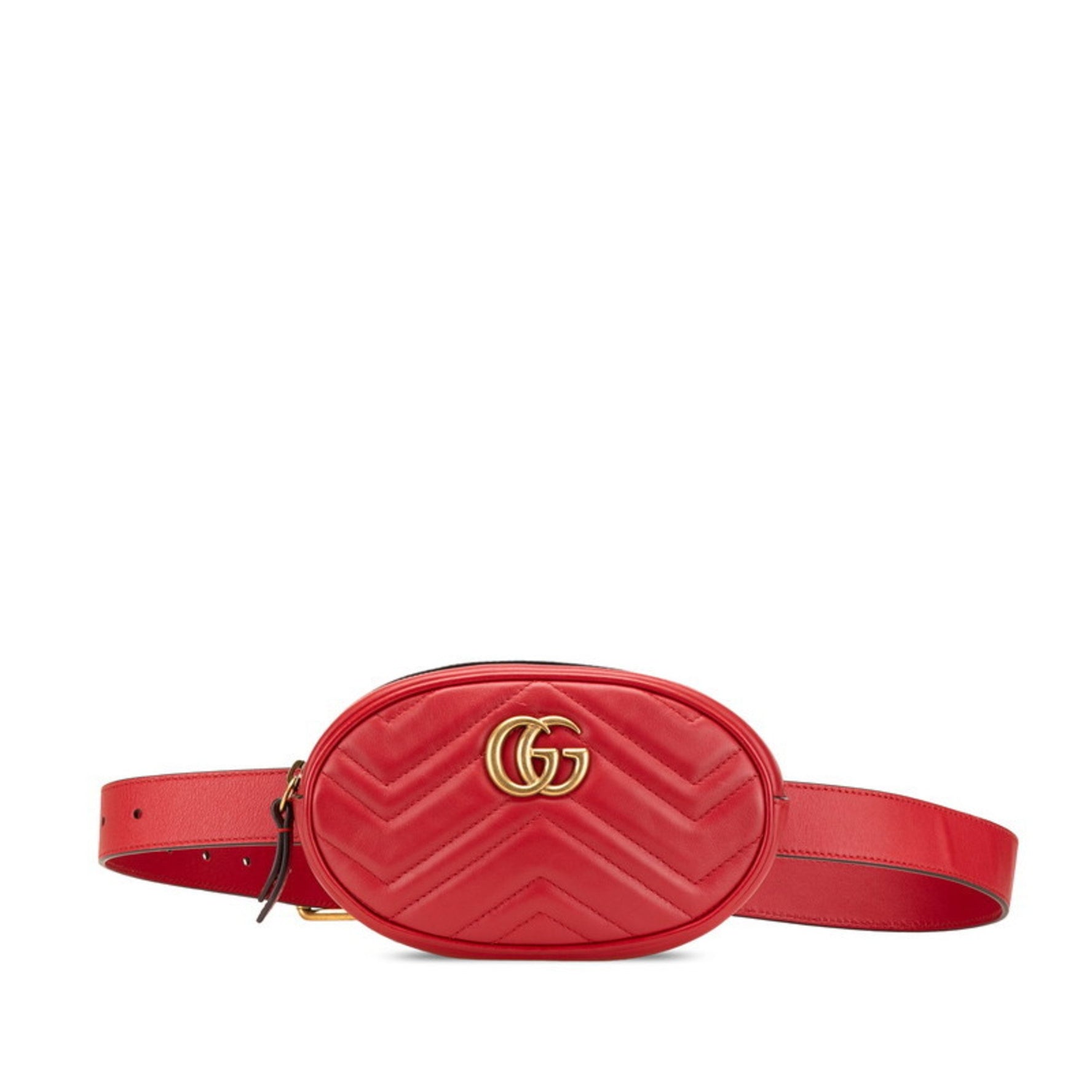 Gucci GG Marmont body bag/waist bag red leather women's GUCCI