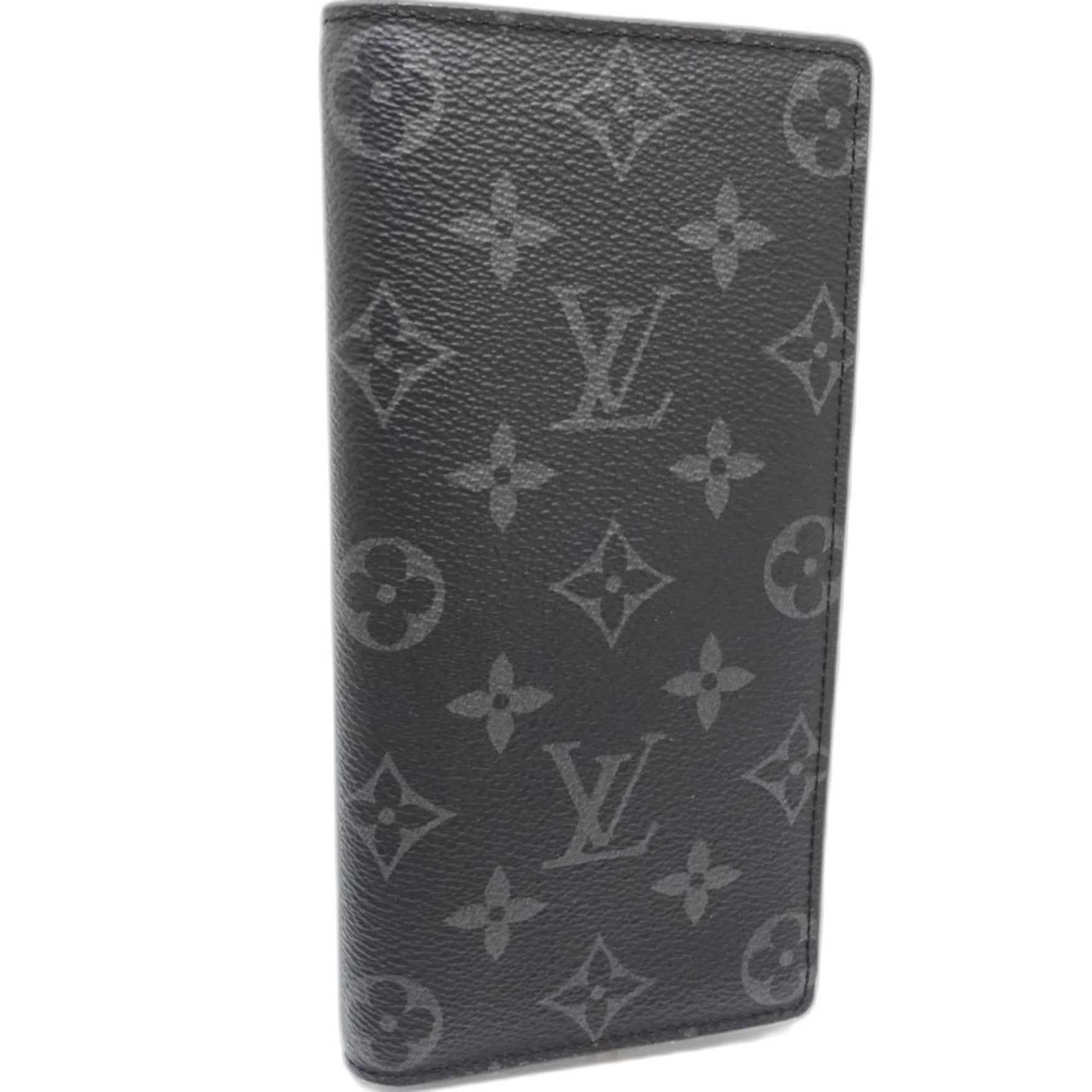 LOUIS VUITTON Louis Vuitton Long Wallet M61697 Portefeuille Brazza Monogram Eclipse Black