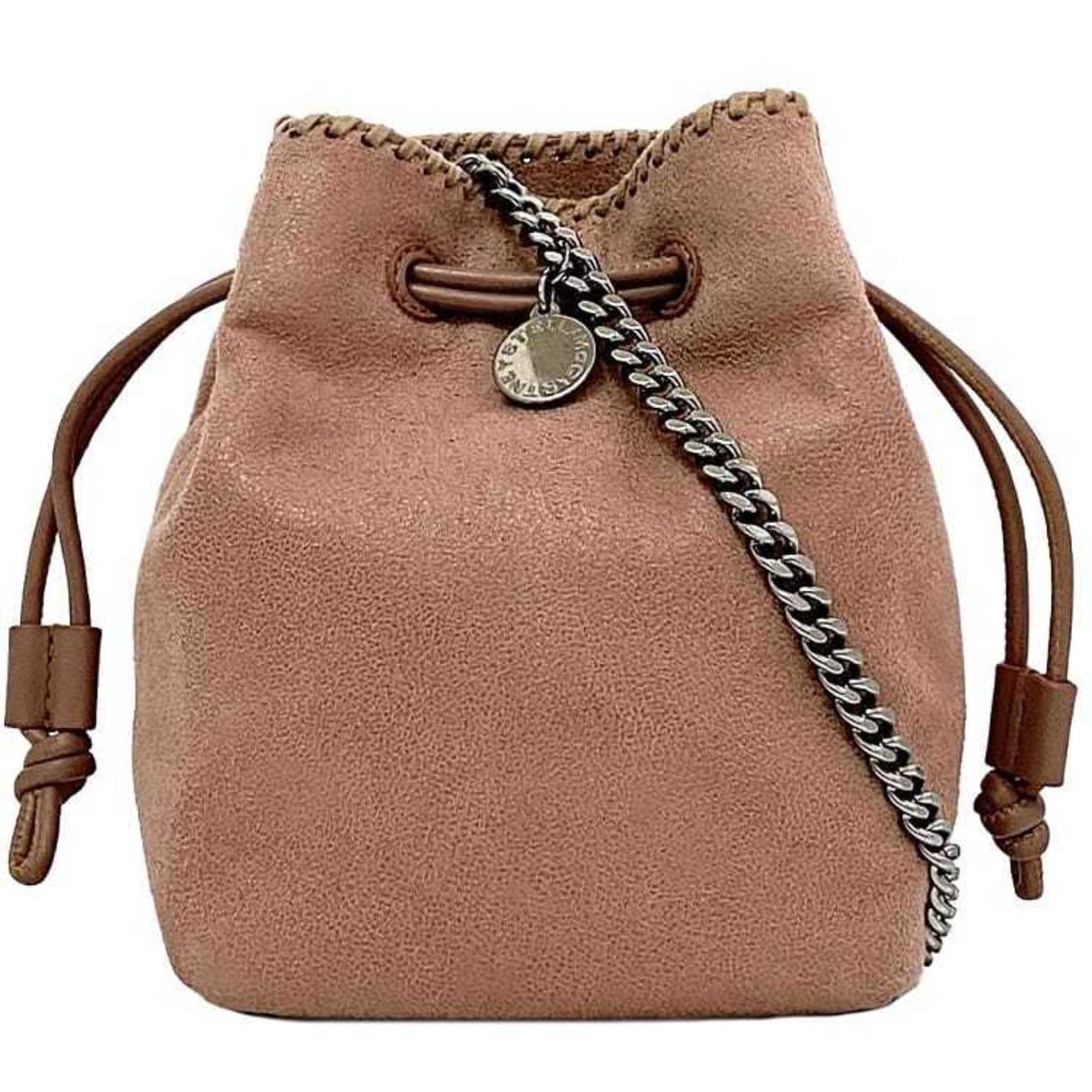 Stella McCartney Chain Shoulder Bag f-22278 Beige Pink Falabella W9132 Faux Leather STELLA McCARTNEY Mini Bucket Crossbody Women's