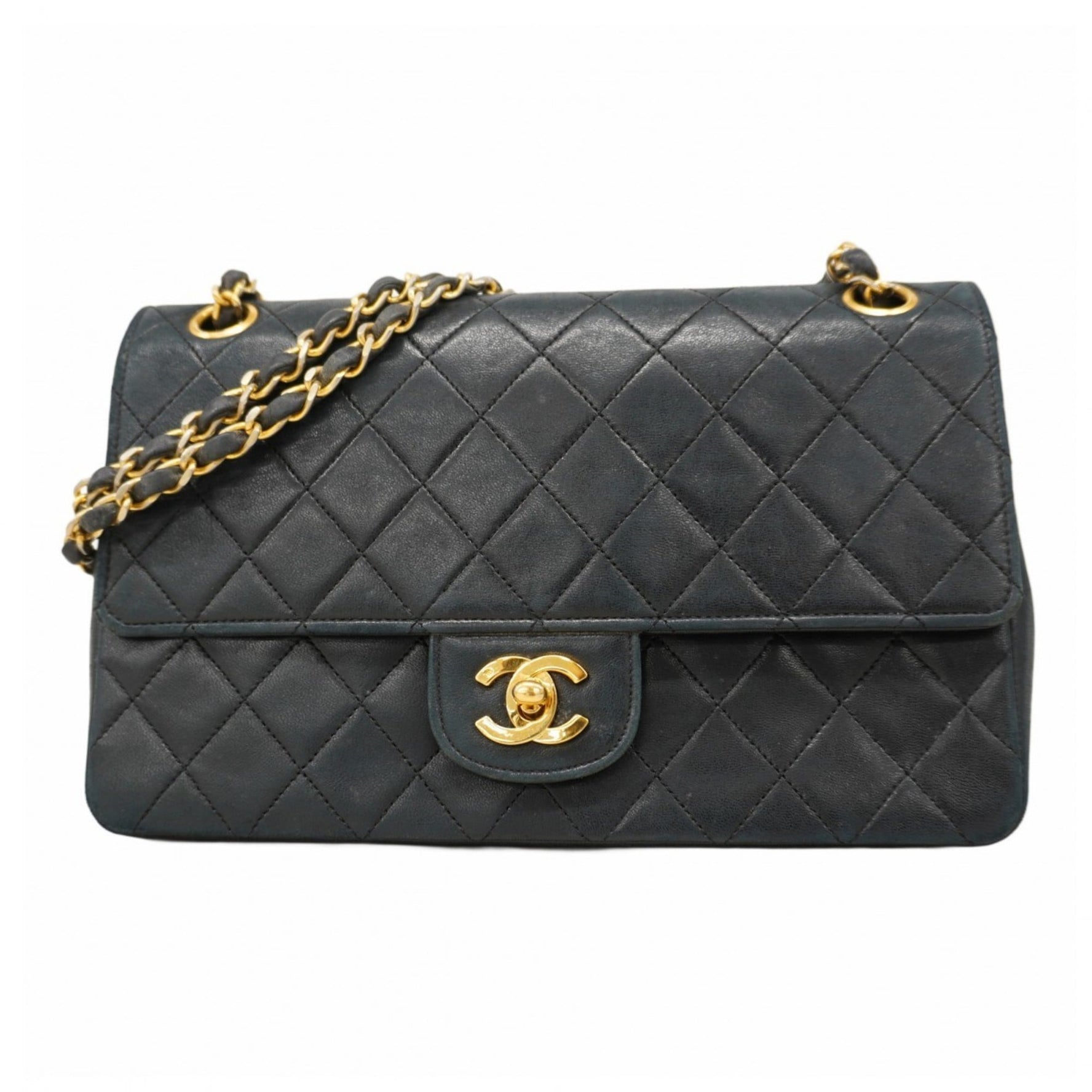 Chanel Shoulder Bag W Flap Chain Lambskin