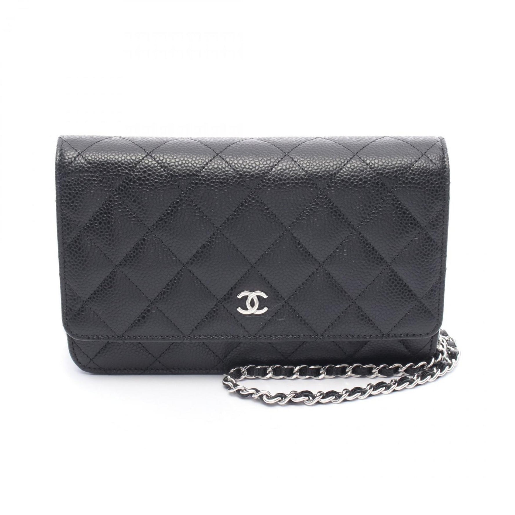 CHANEL Matelasse Shoulder Bag, Calfskin Leather, Women's, Black, AP0250