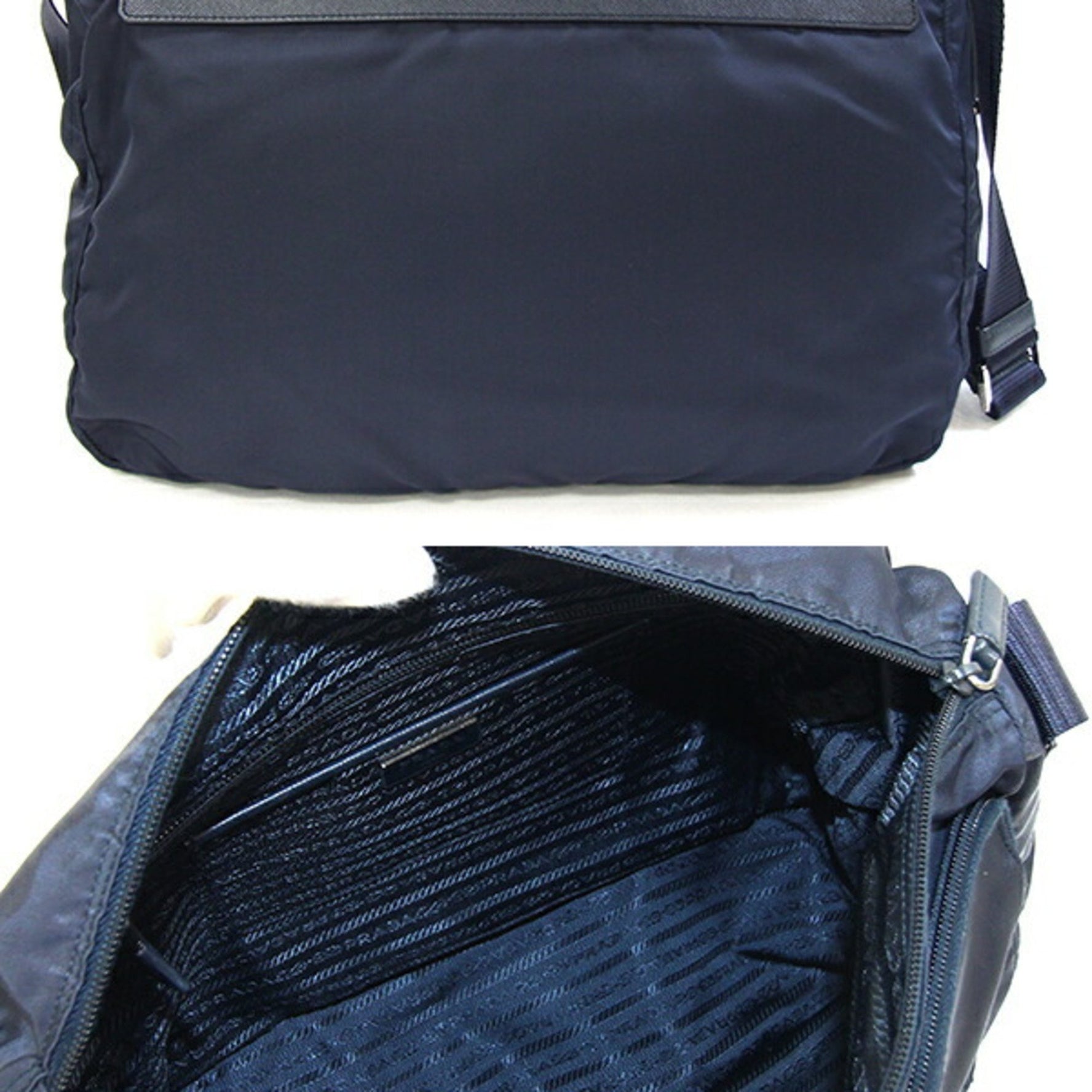 Prada Shoulder Bag Nylon Leather Crossbody