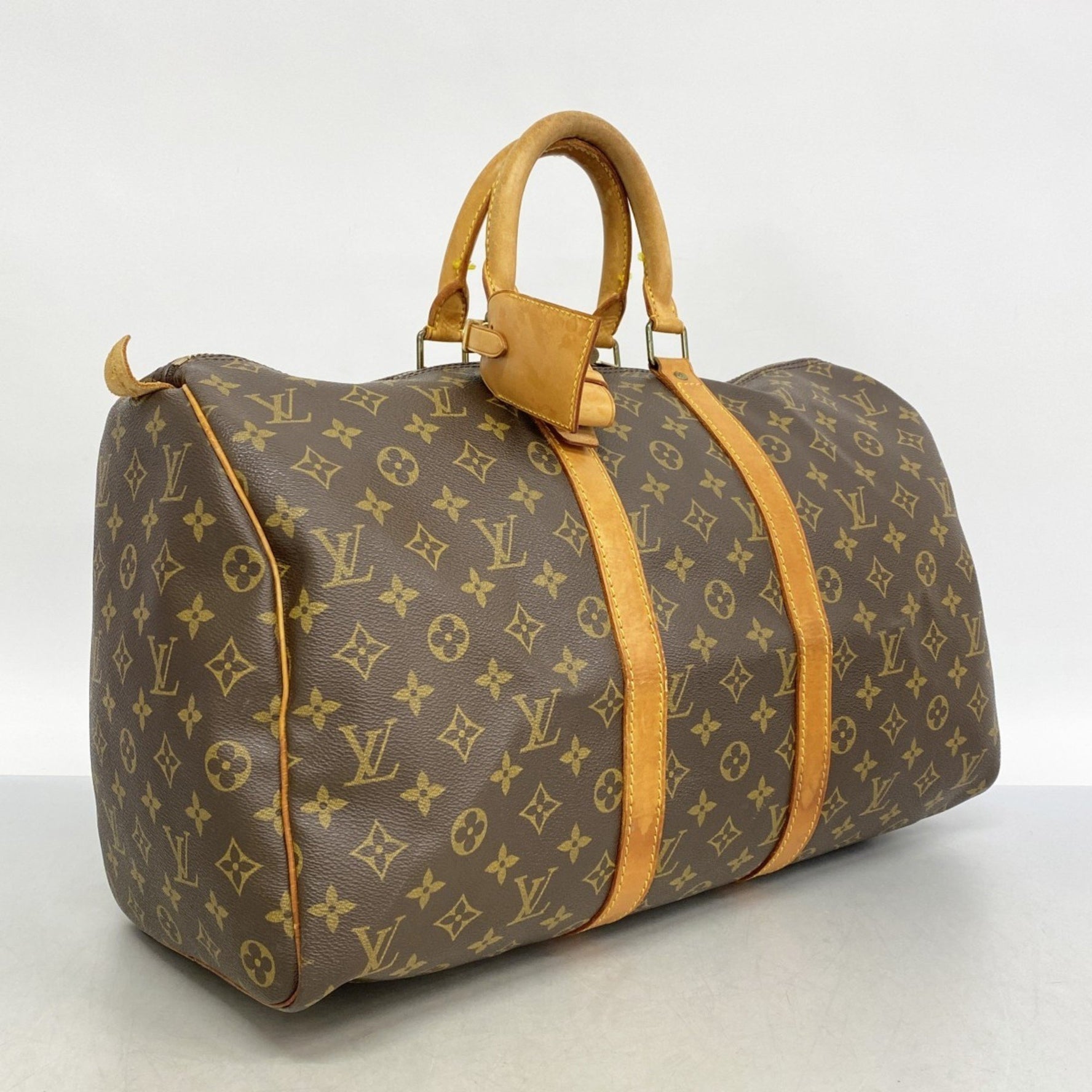 Louis Vuitton Monogram Keepall 45 Boston Bag Brown Men's and Women's