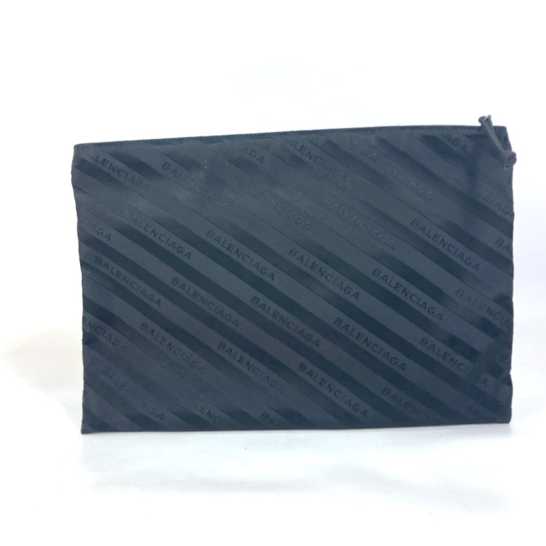 Balenciaga logo bag pouch Clutch bag Black