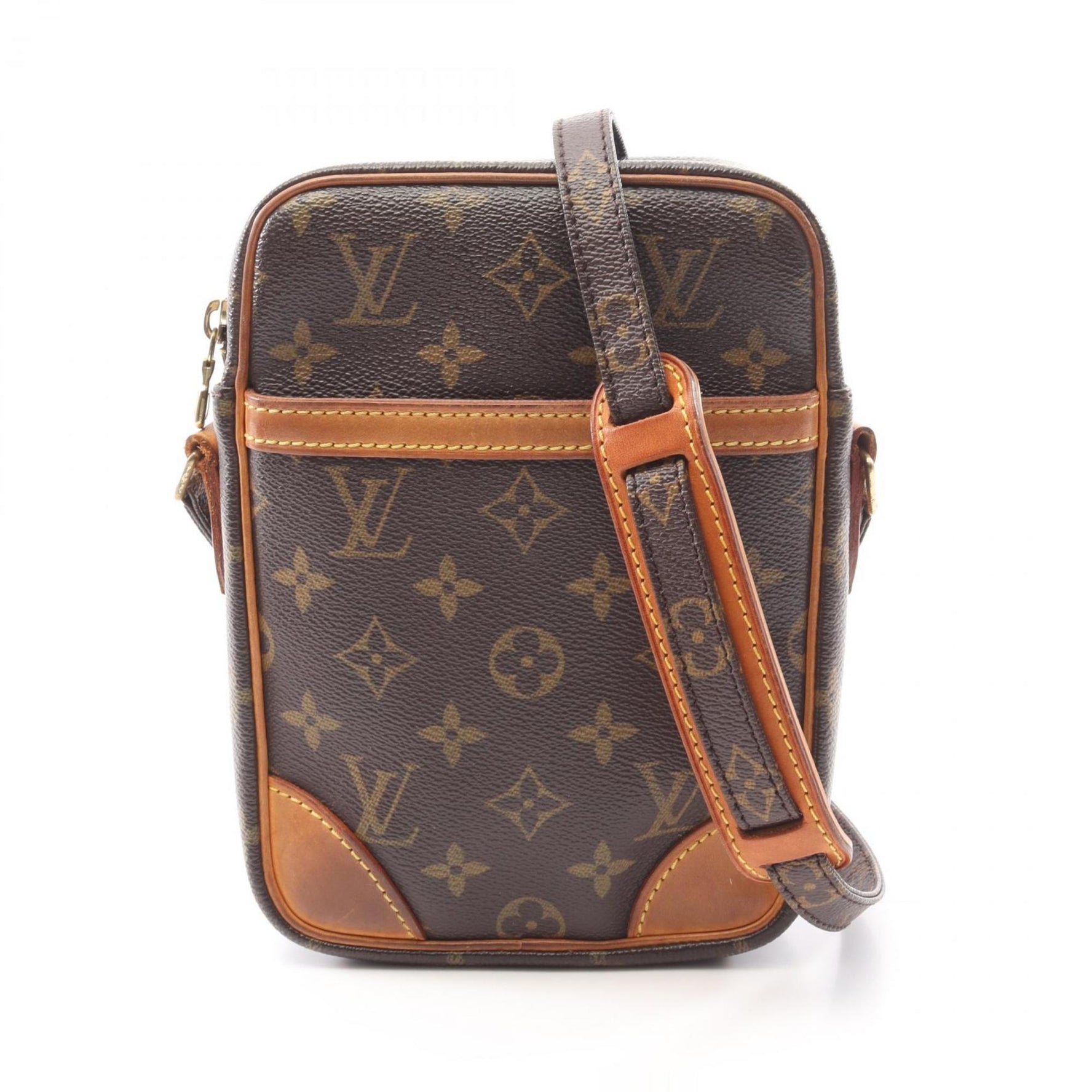 Louis Vuitton Danube Shoulder Bag, Coated Canvas and Leather, Monogram, Brown