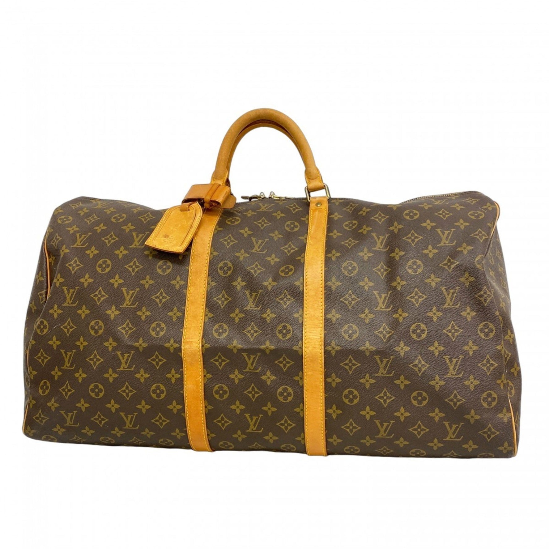Louis Vuitton Monogram Keepall 60 Boston Bag M41422 Brown Men's and Women's