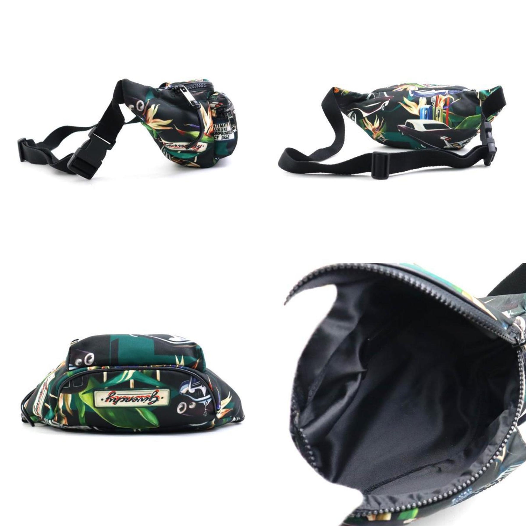 GIVENCHY Waist Bag Nylon Black x Multicolor Men's