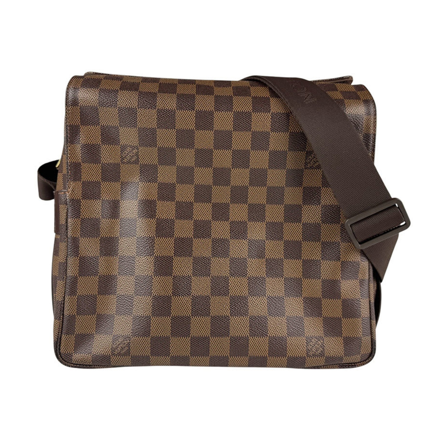 Louis Vuitton Damier Naviglio Shoulder Bag in Canvas and Ebene Leather Women