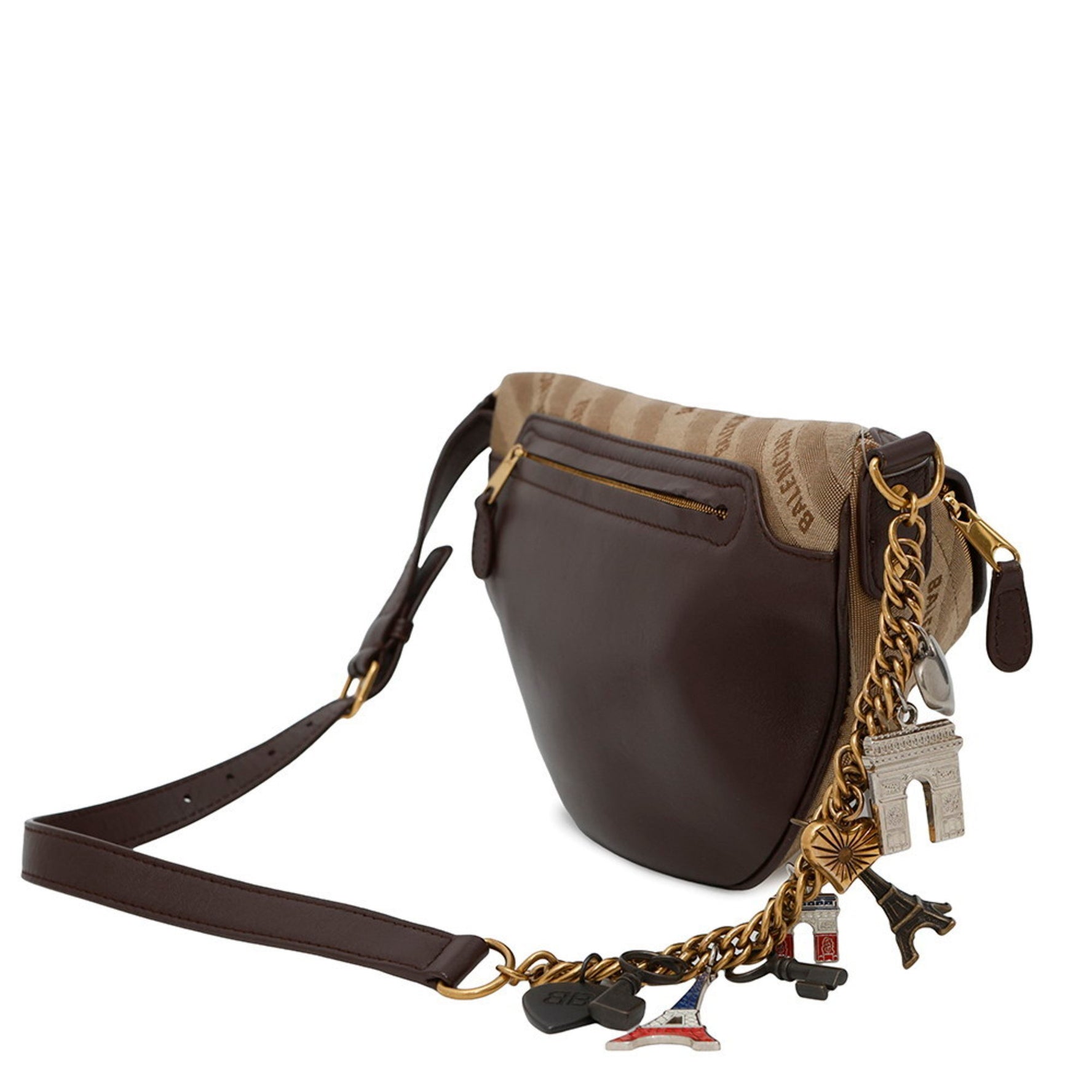 Balenciaga Souvenir Body Bag XS Paris Charm Canvas and Leather BALENCIAGA