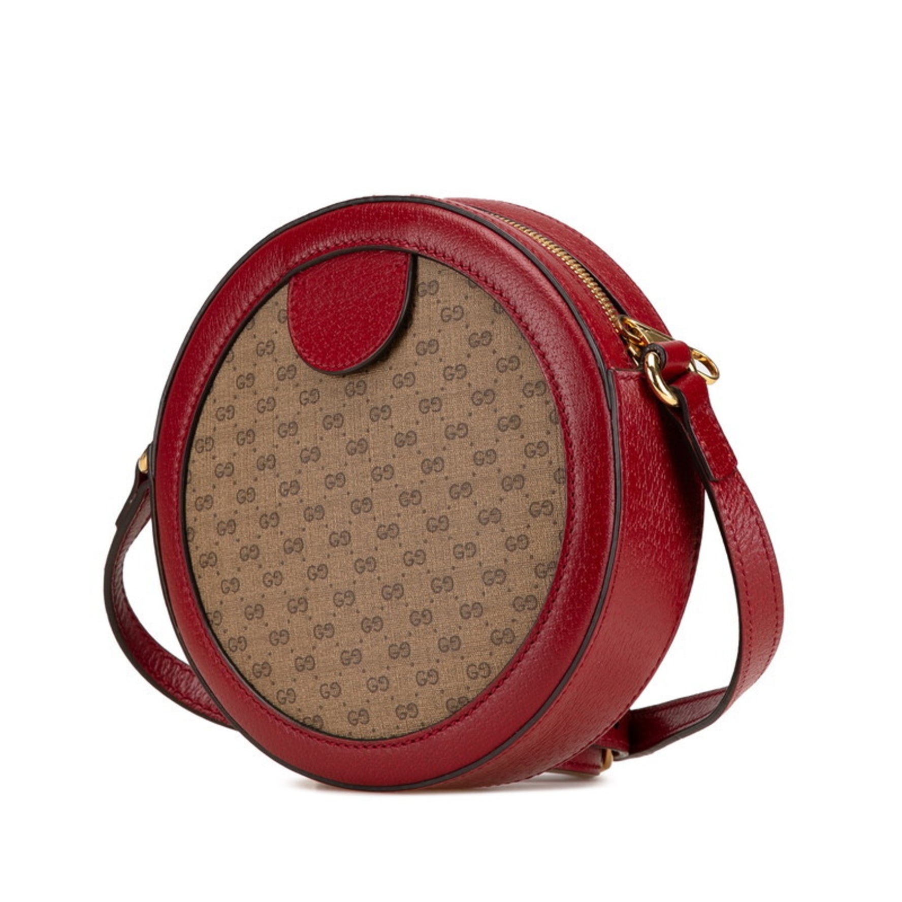 Gucci x Doraemon Mini GG Supreme Shoulder Bag Beige Red PVC Leather Women's GUCCI
