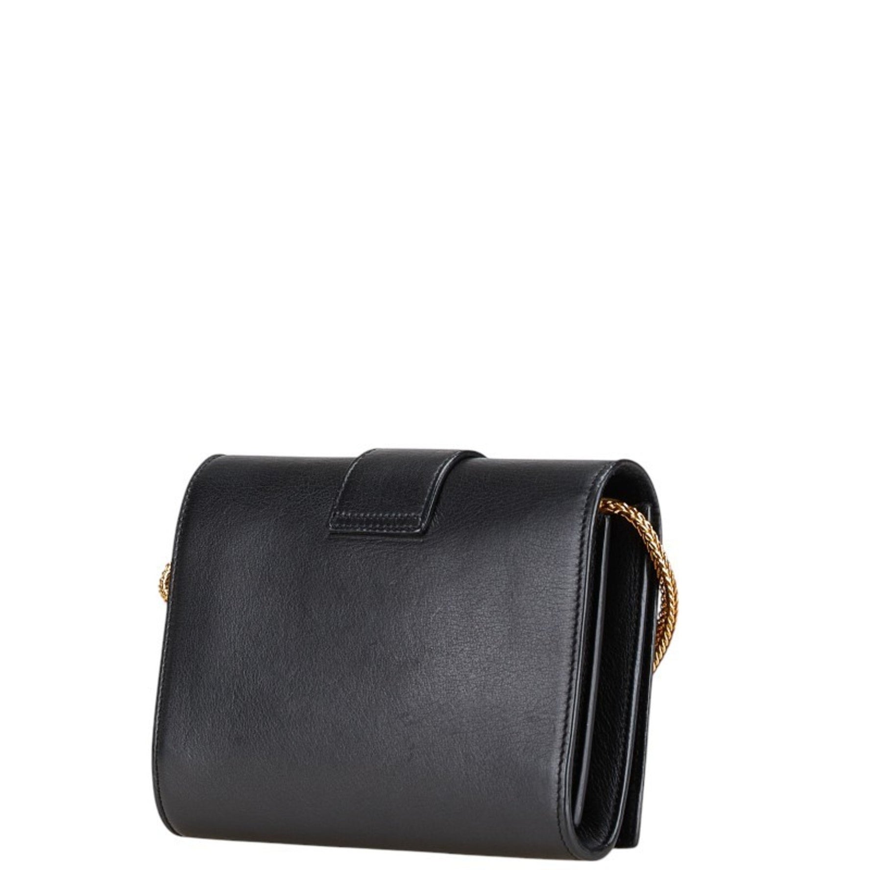 Saint Laurent Classic Y-Line Satchel Small Chain Shoulder Bag Black Leather Women's SAINT LAURENT